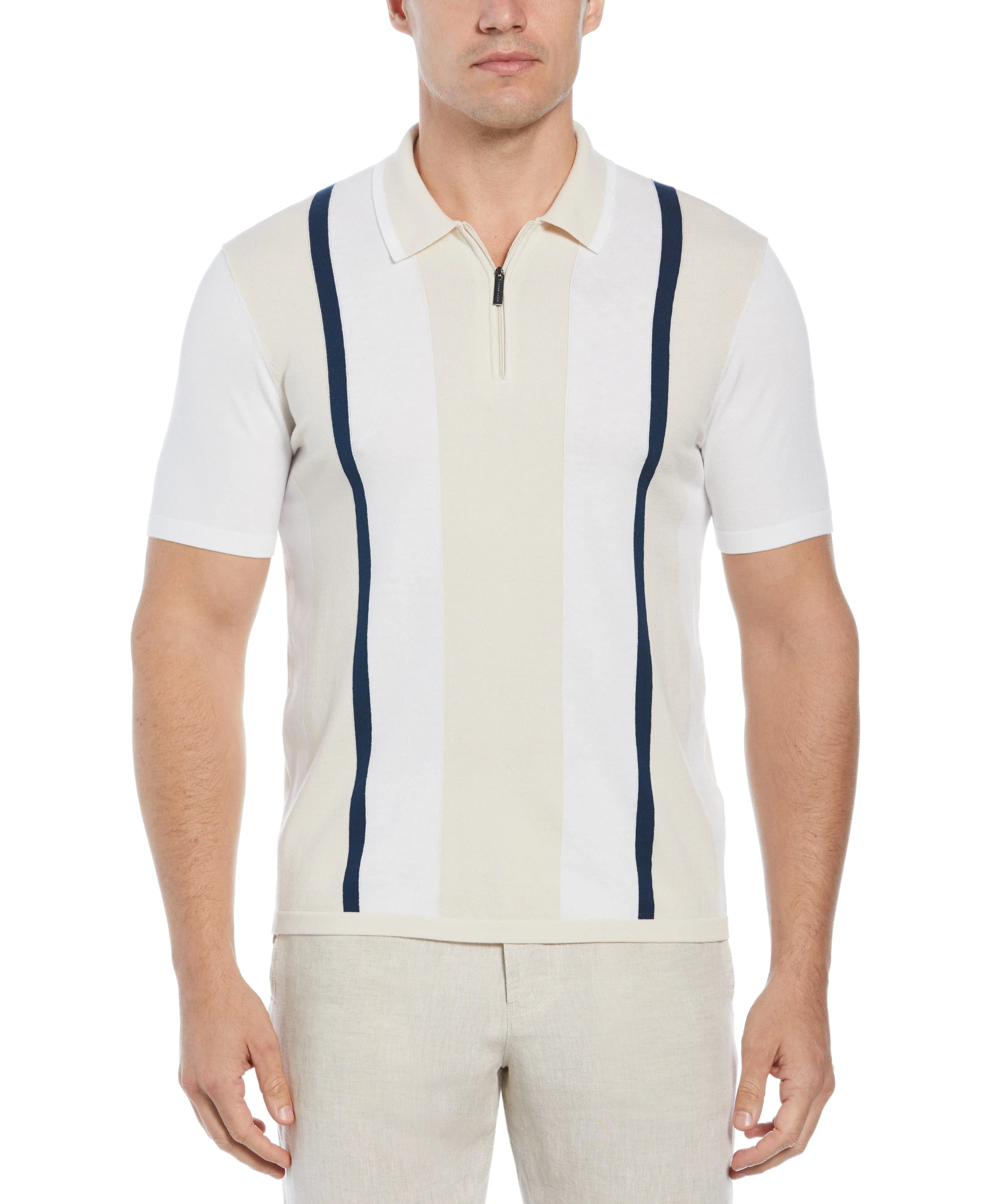 Tech Knit Multi Stripe Polo sold by Perry Ellis