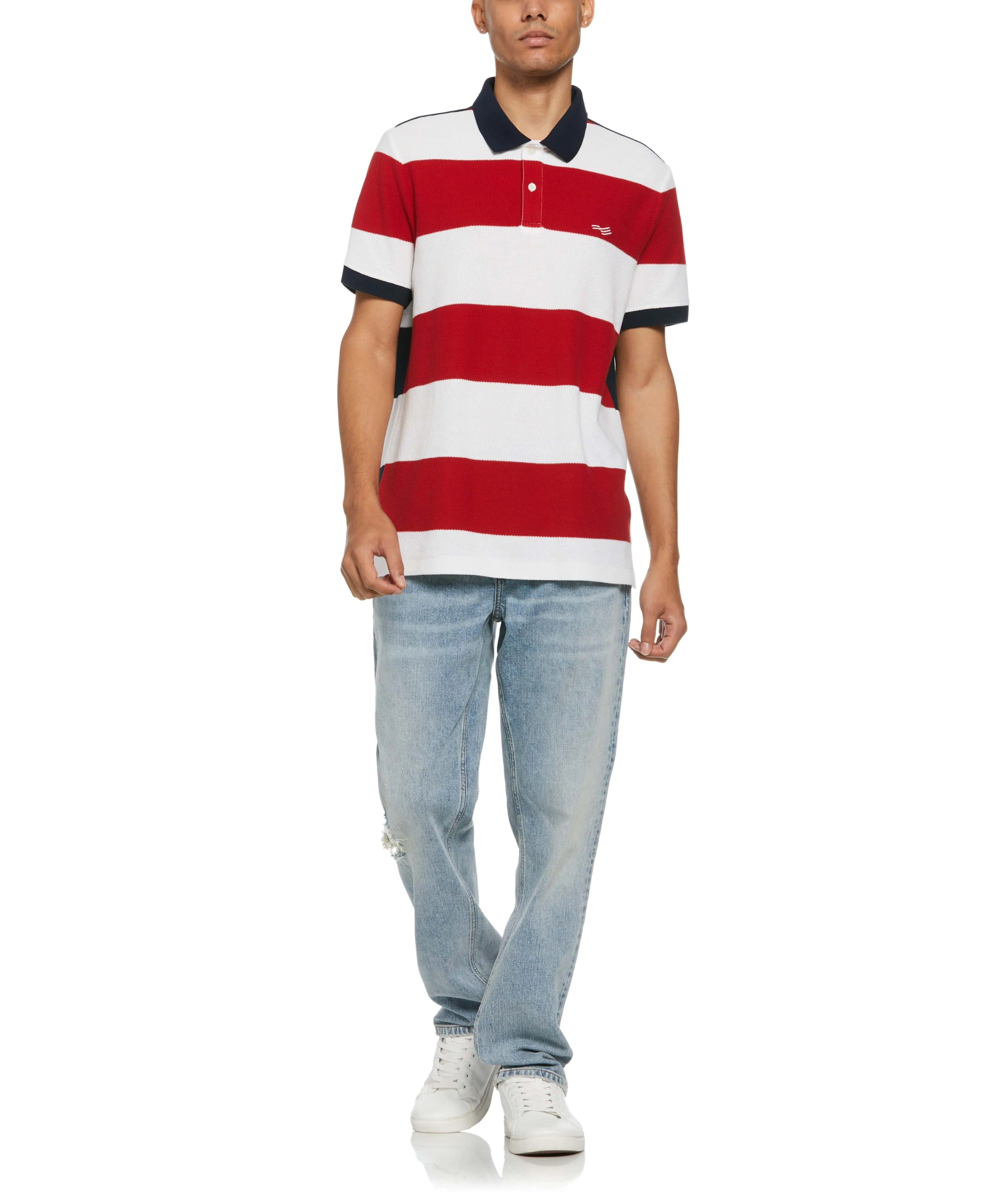 Pique Stripe Heritage Polo sold by Perry Ellis product image thumbnail 4