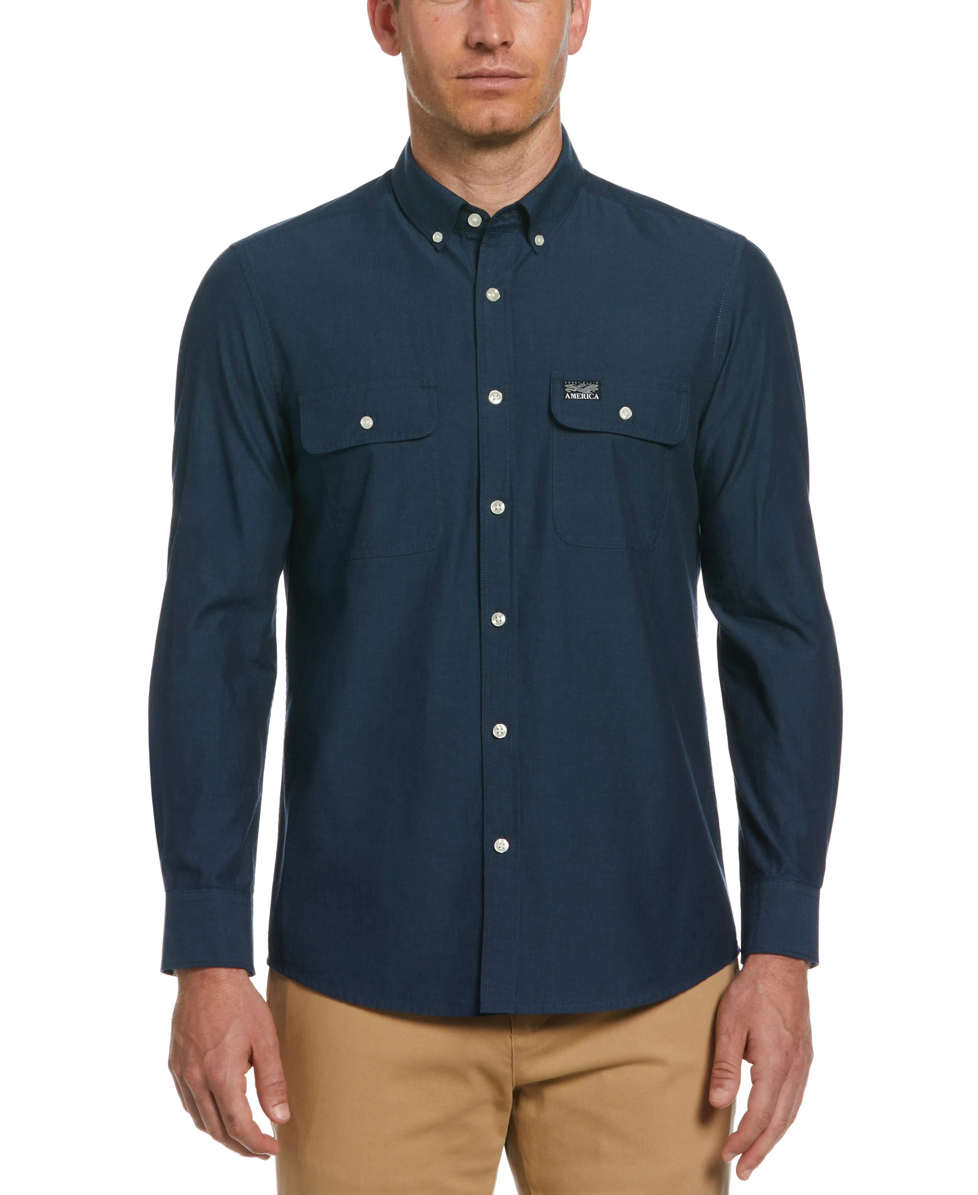 Cotton Washed Oxford Shirt sold by Perry Ellis