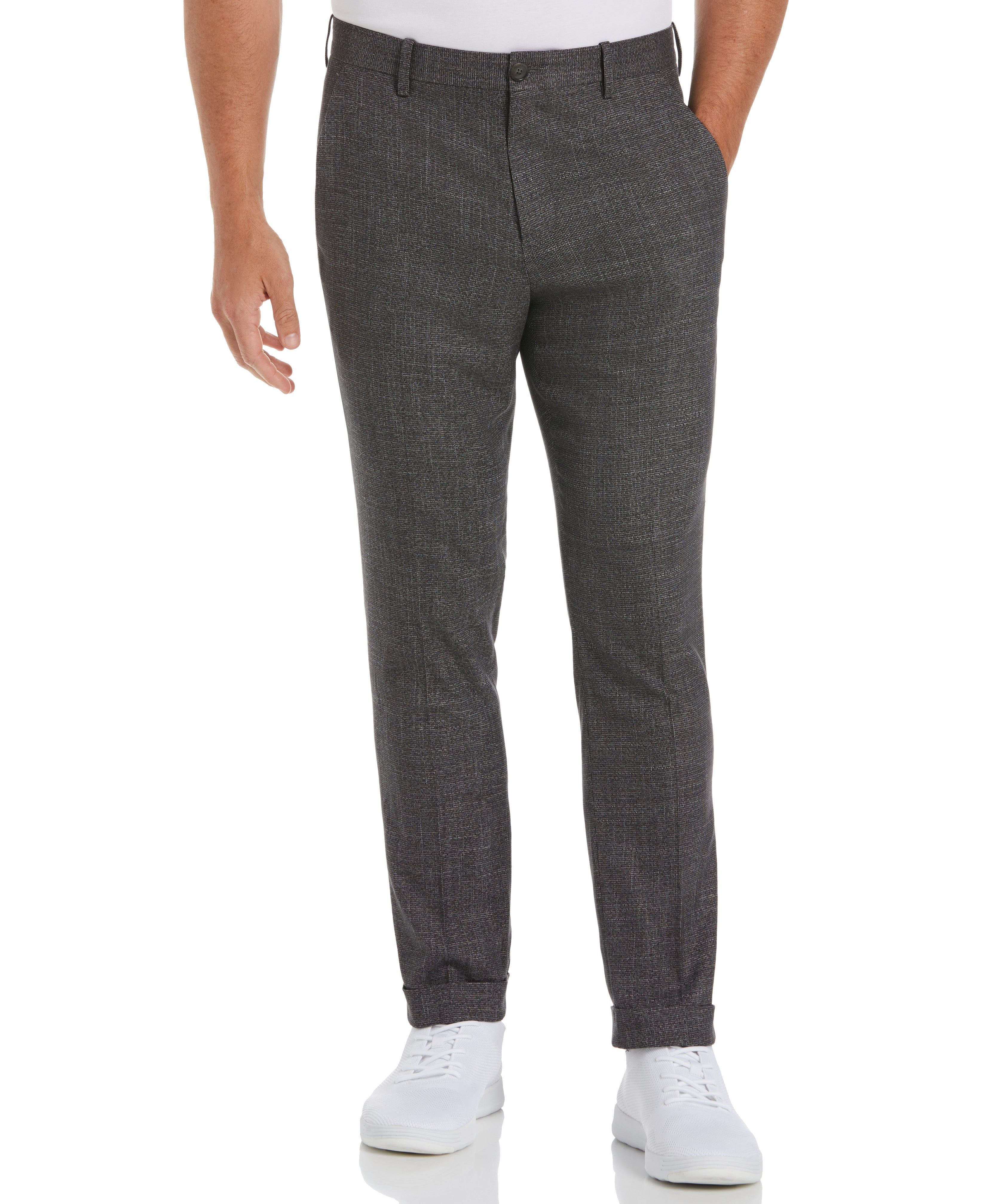 Slim Fit Cuffed Heather Chino Pant sold by Perry Ellis