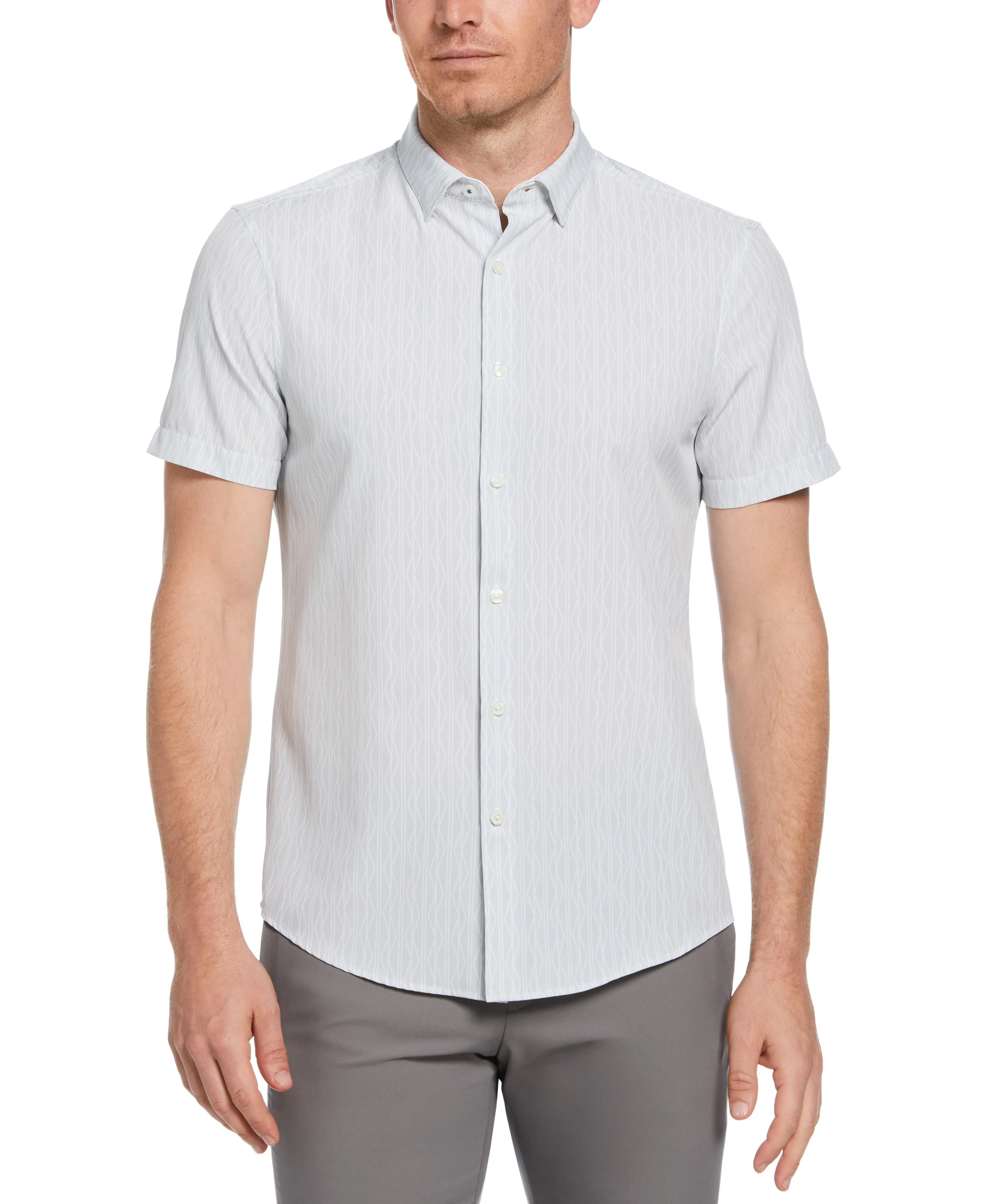 Total Stretch Geo Print Shirt sold by Perry Ellis