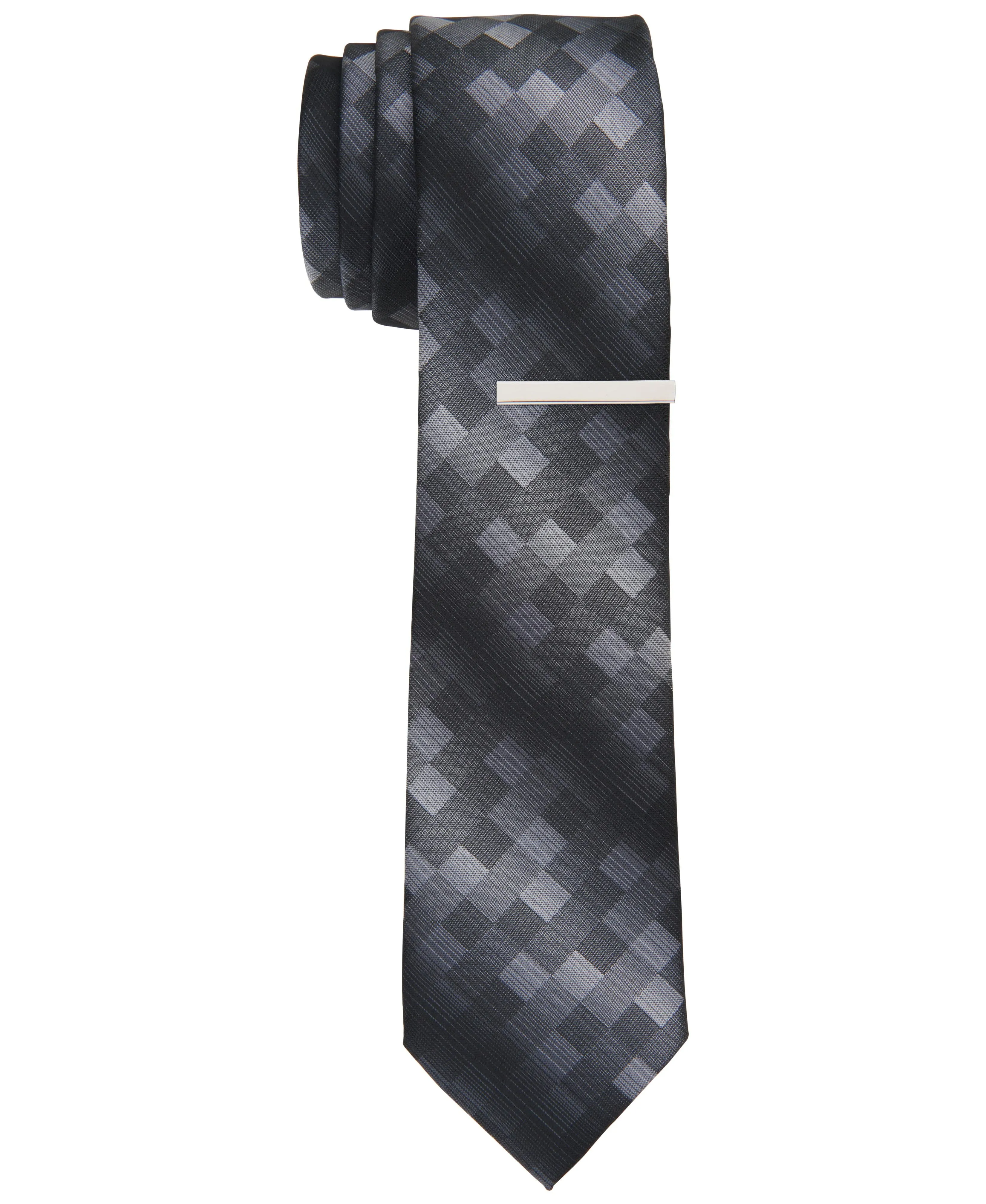 Shaded Solid Slim Tie sold by Perry Ellis