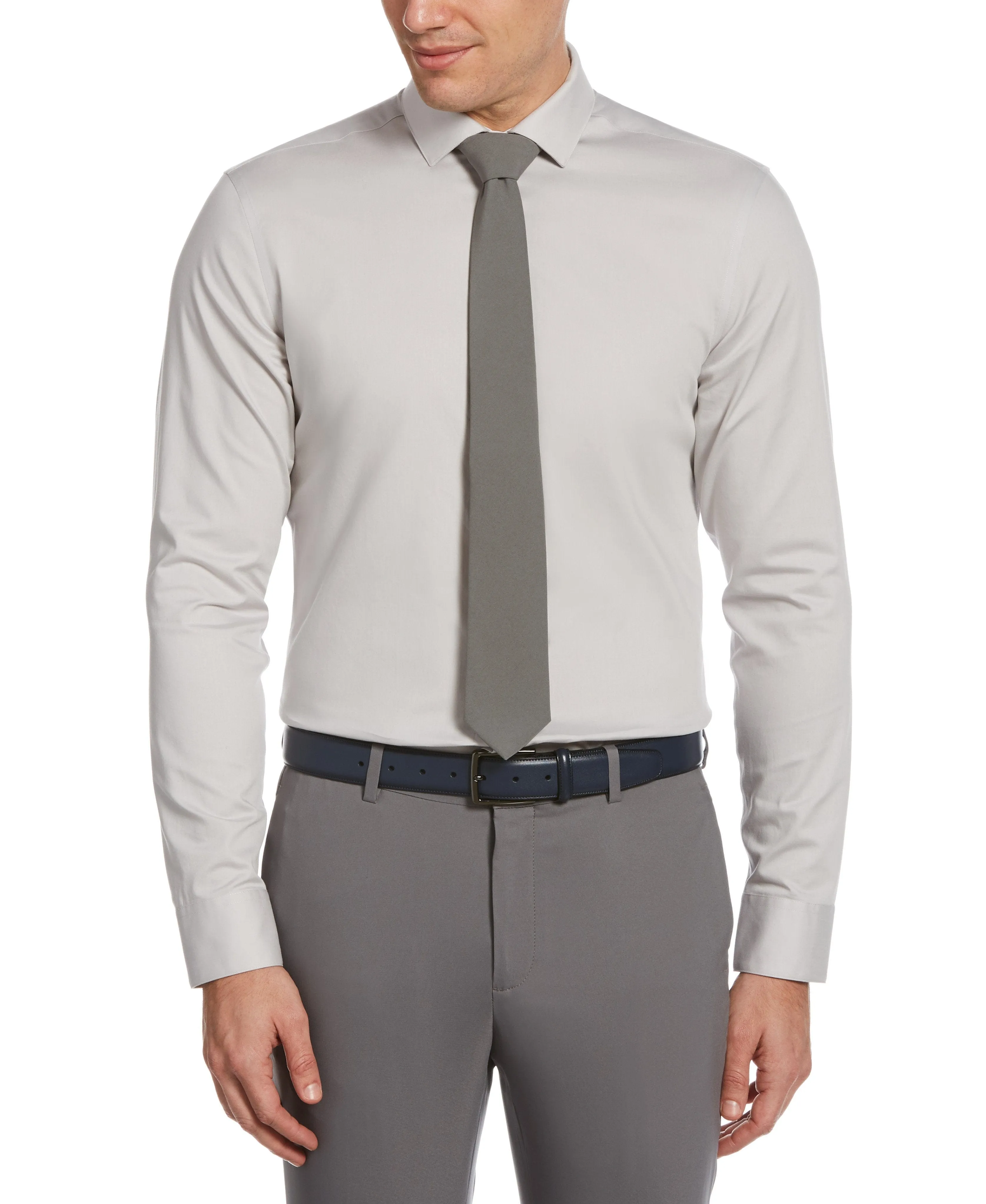Slim Fit Light Gray Dress Shirt sold by Perry Ellis