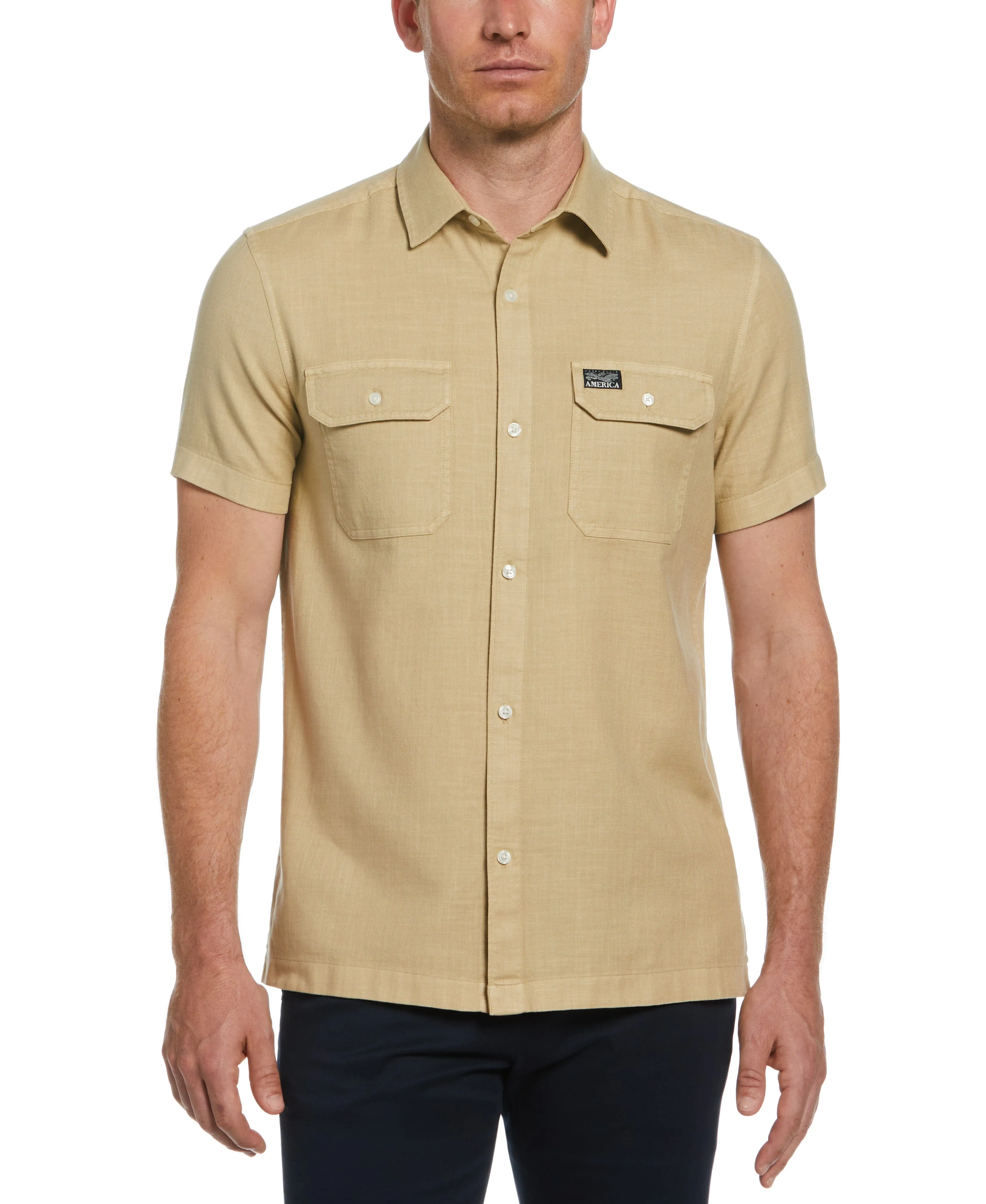 Cotton Slub Twill Shirt sold by Perry Ellis