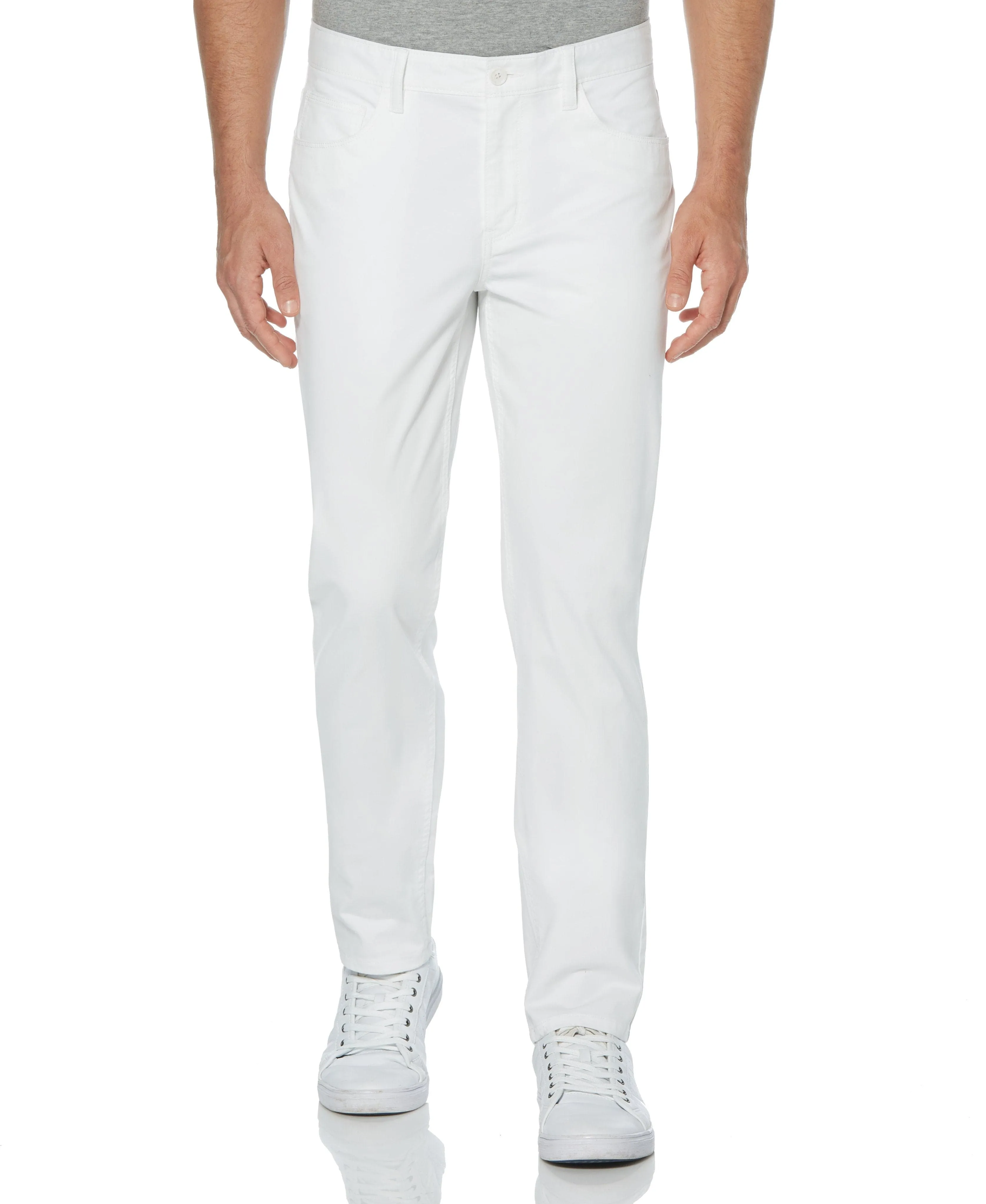 Slim Fit Stretch 5-Pocket Sateen Pant sold by Perry Ellis