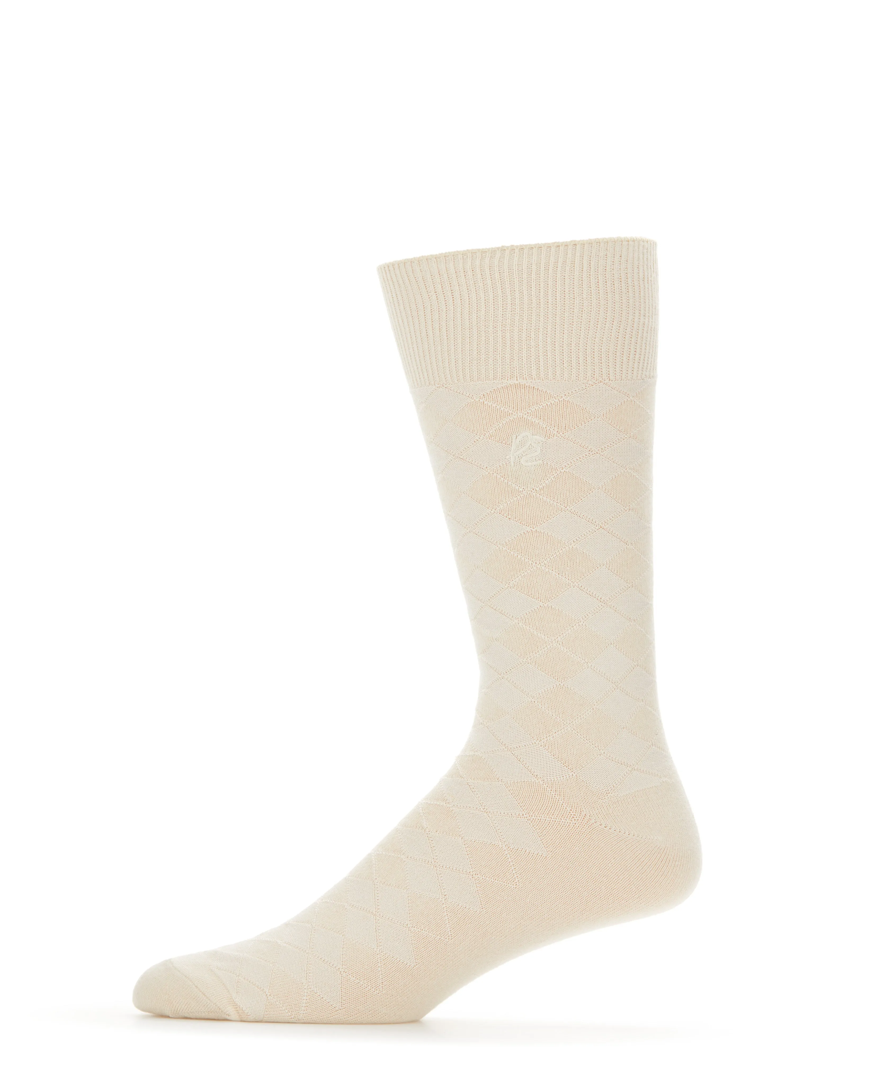Diamond Stitch Logo Socks sold by Perry Ellis