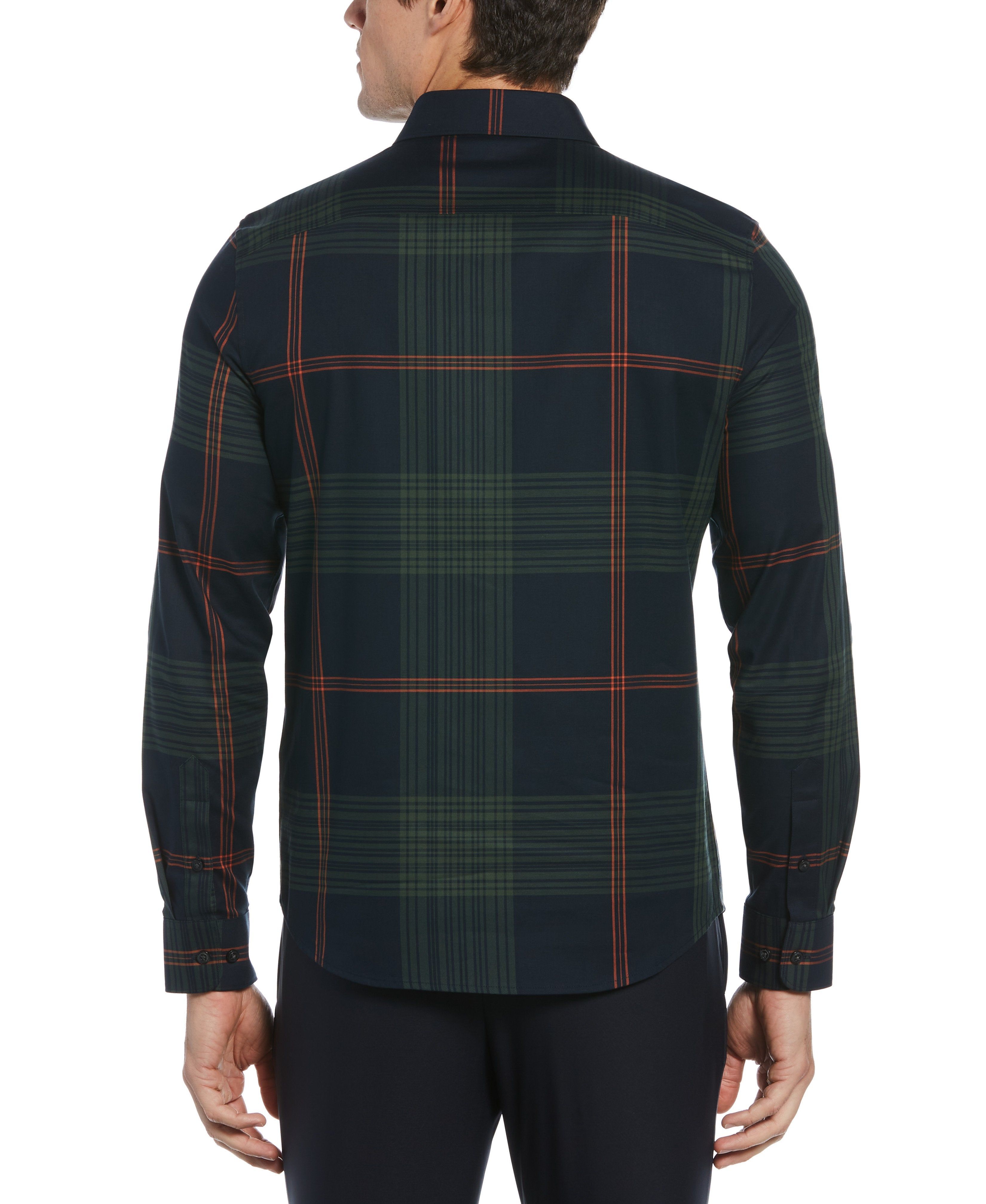 Classic Bold Plaid Print Untucked Shirt sold by Perry Ellis product image thumbnail 2