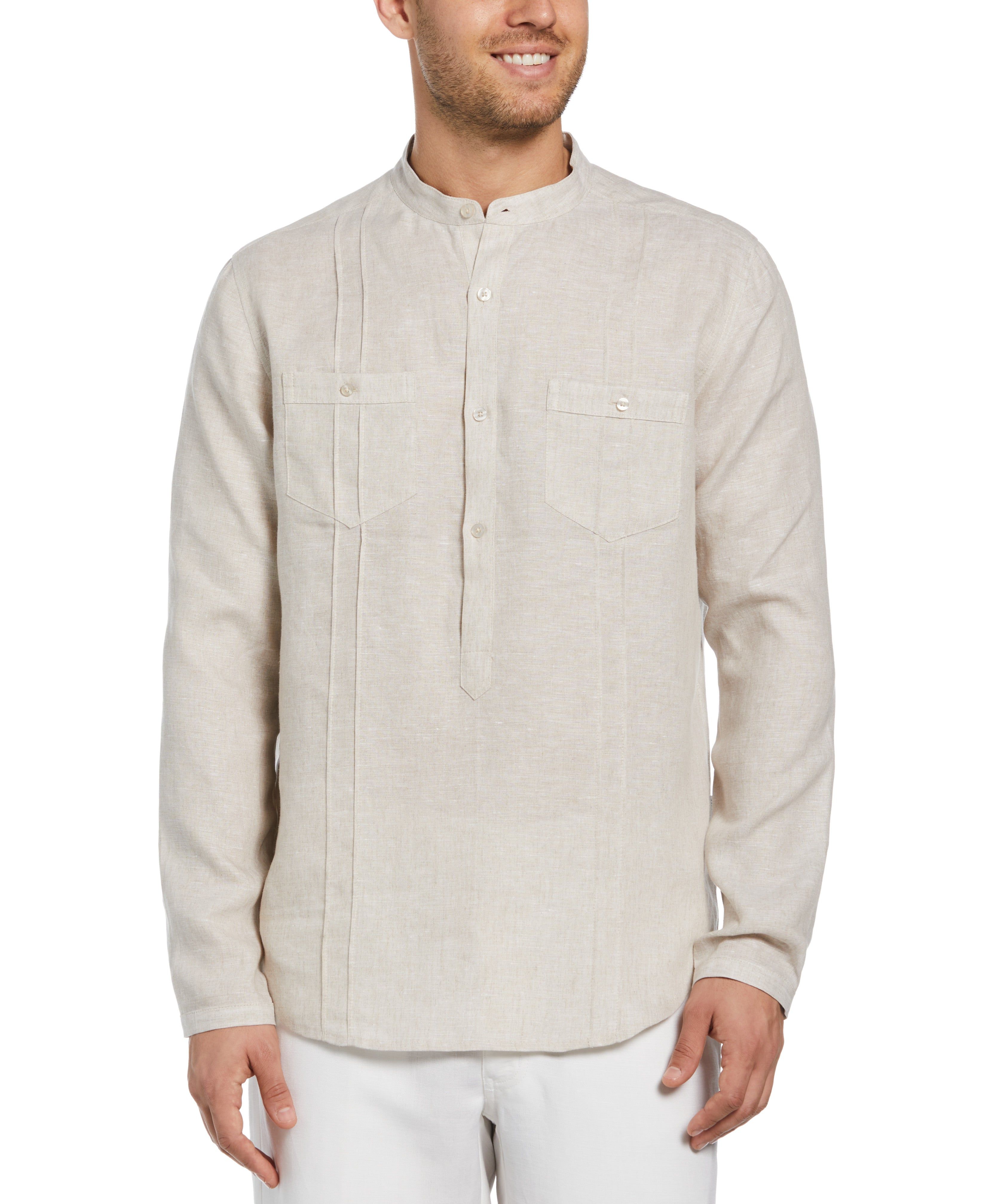 Cubavera™ Two-Pocket Pintuck Popover Shirt sold by Perry Ellis