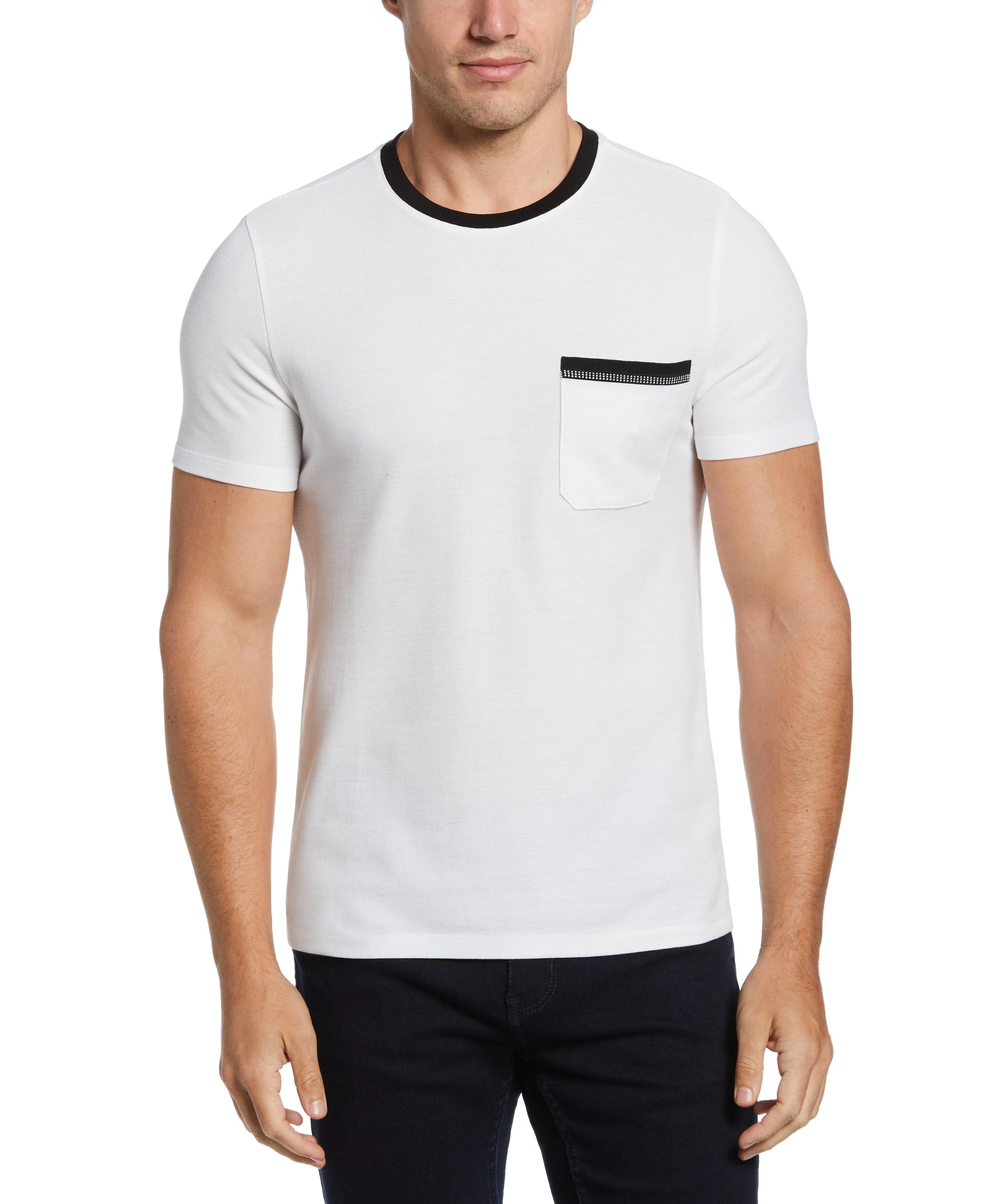 Pocket Crew Neck Tee sold by Perry Ellis