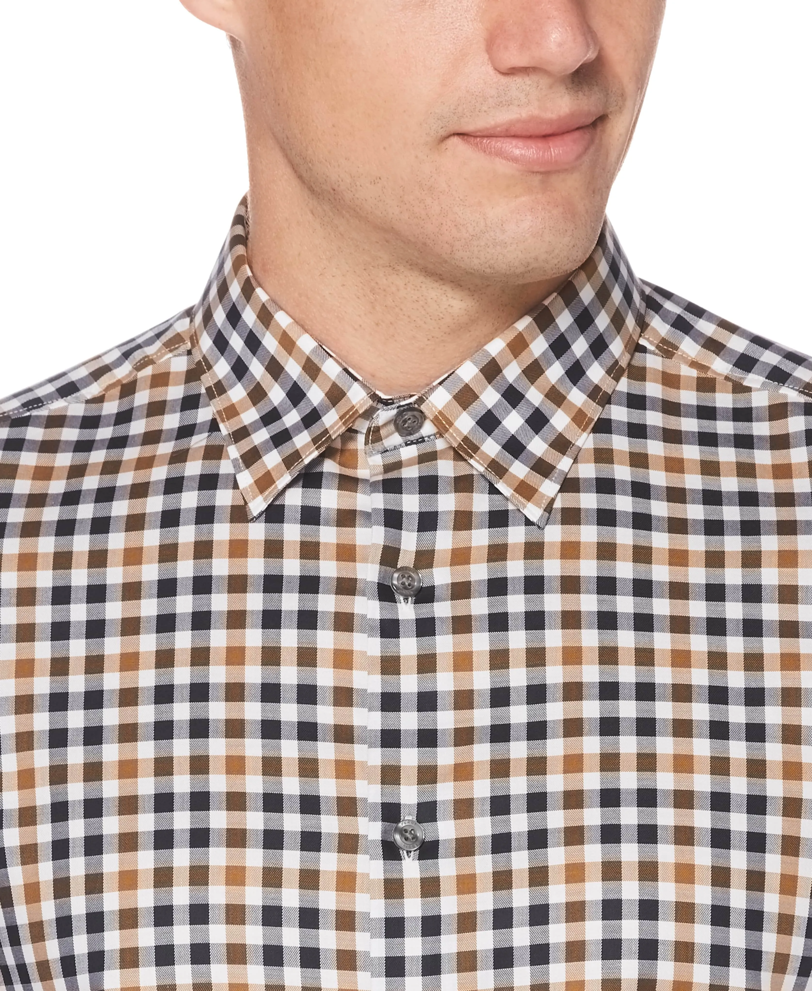 Slim Multi Check Shirt sold by Perry Ellis product image thumbnail 4
