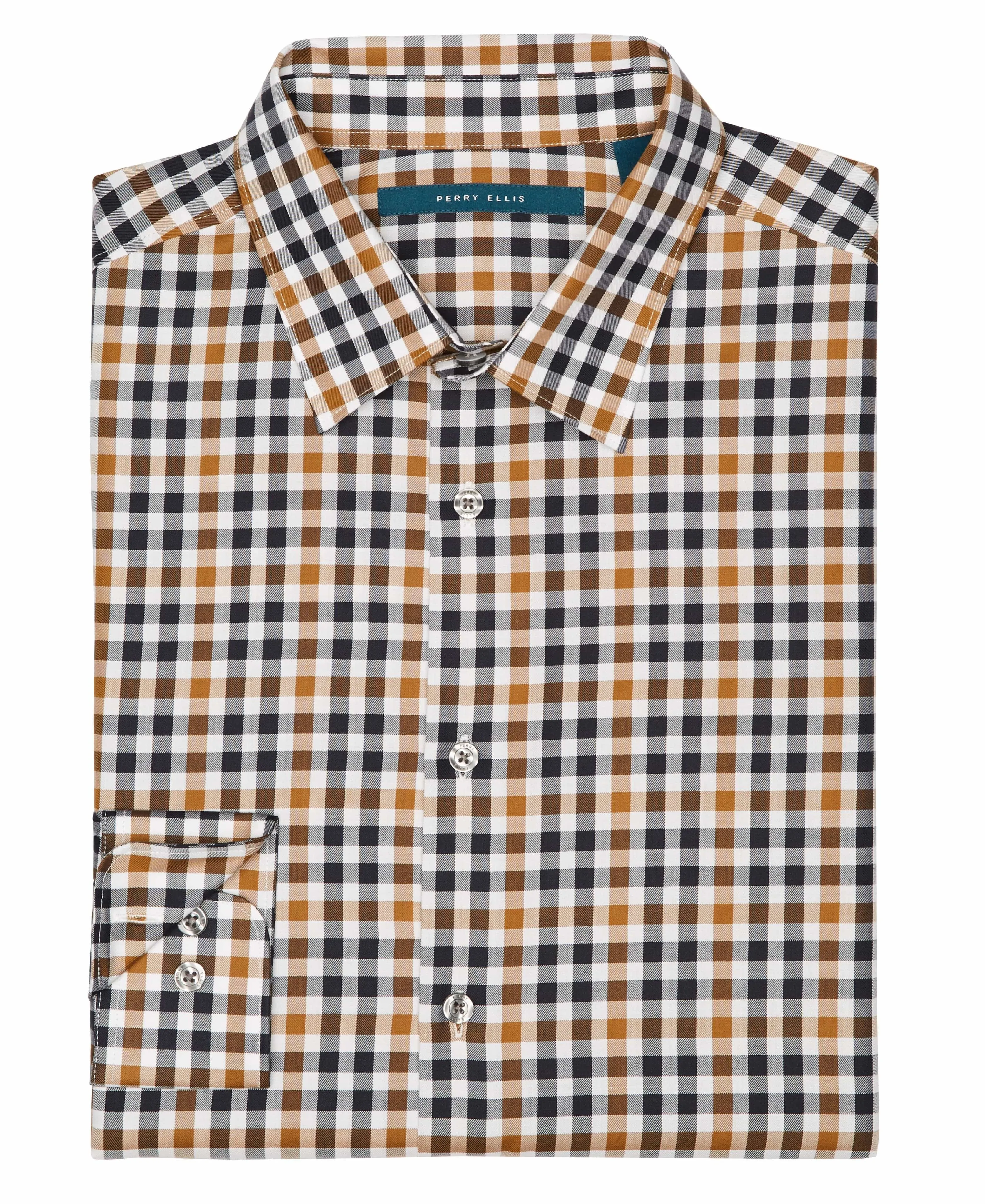 Slim Multi Check Shirt sold by Perry Ellis product image thumbnail 3