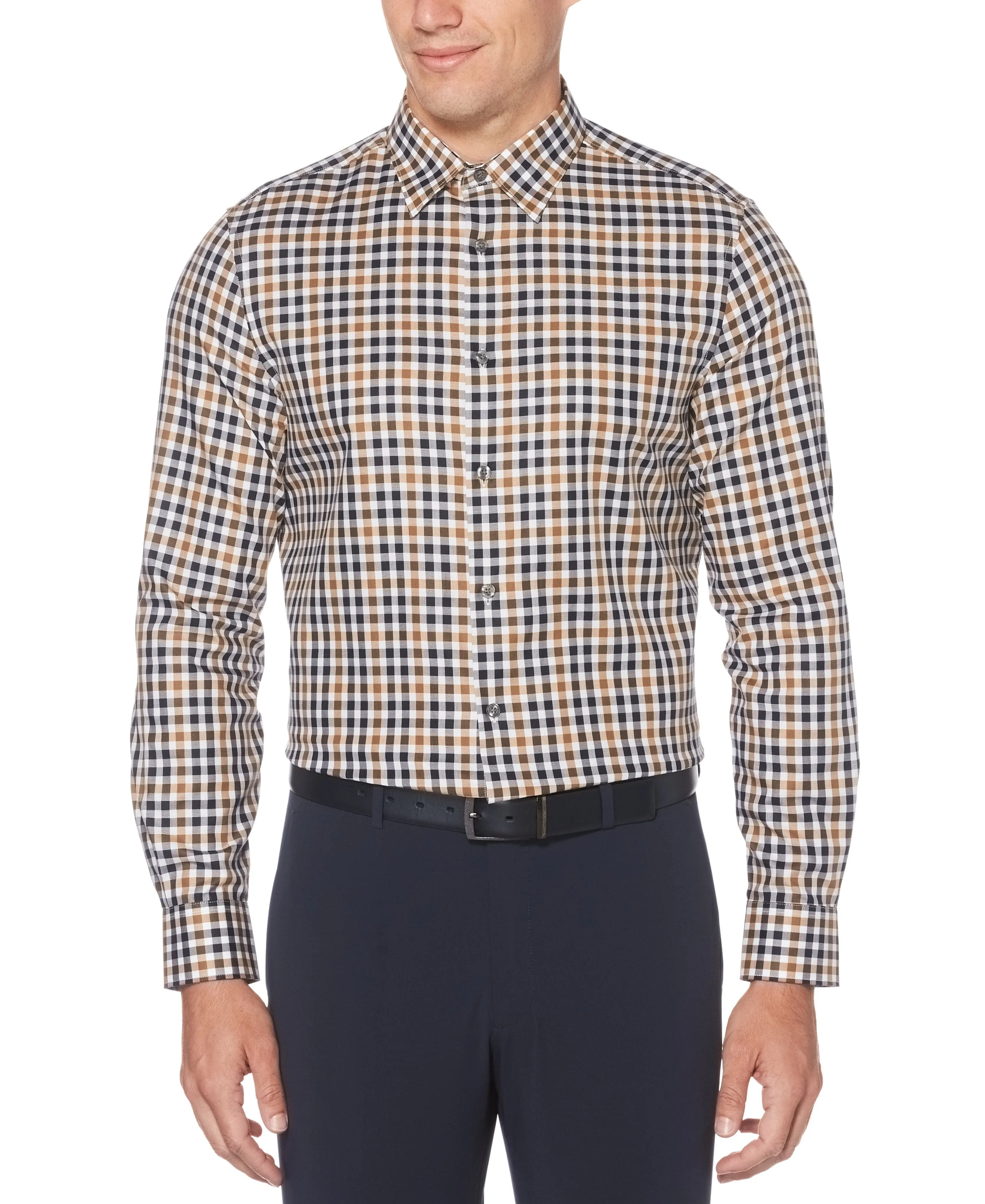 Slim Multi Check Shirt sold by Perry Ellis