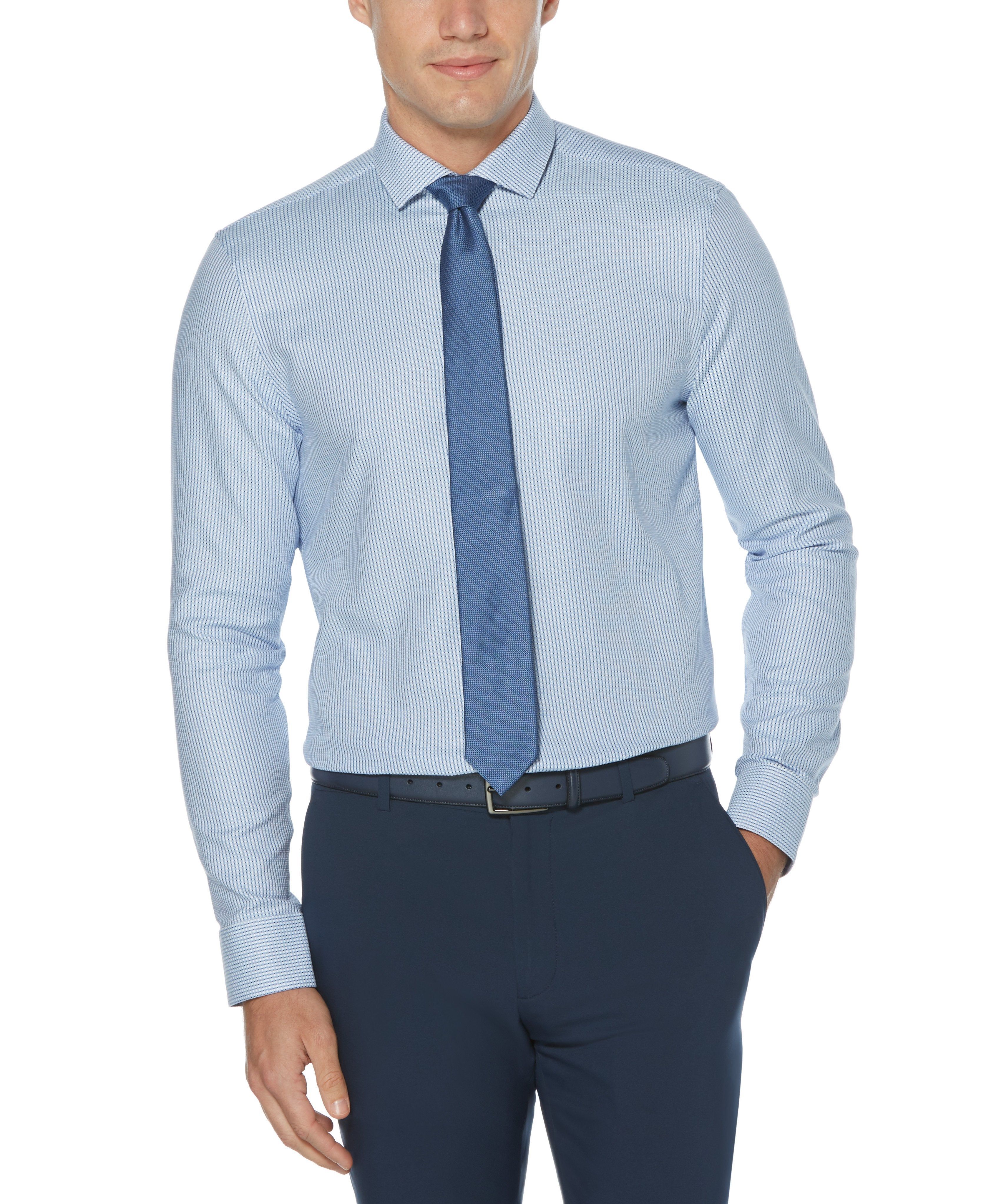 Slim Fit Dobby Dress Shirt sold by Perry Ellis