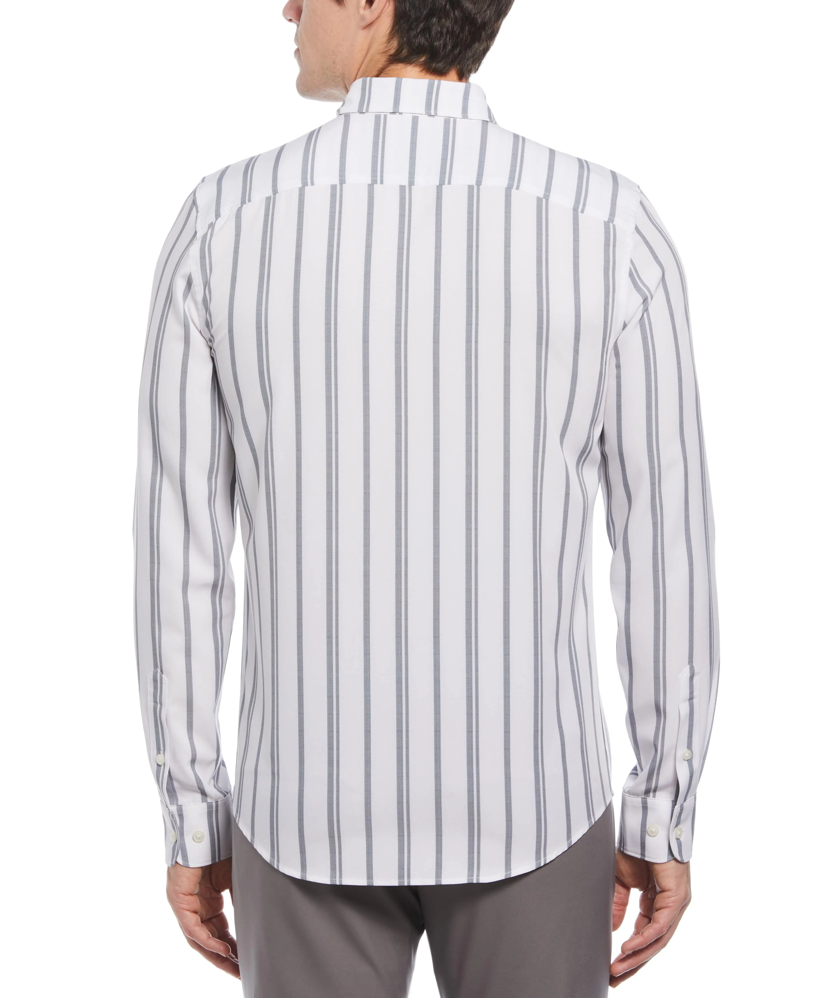 Slim Fit Vertical Stripe Total Stretch Shirt sold by Perry Ellis product image thumbnail 2