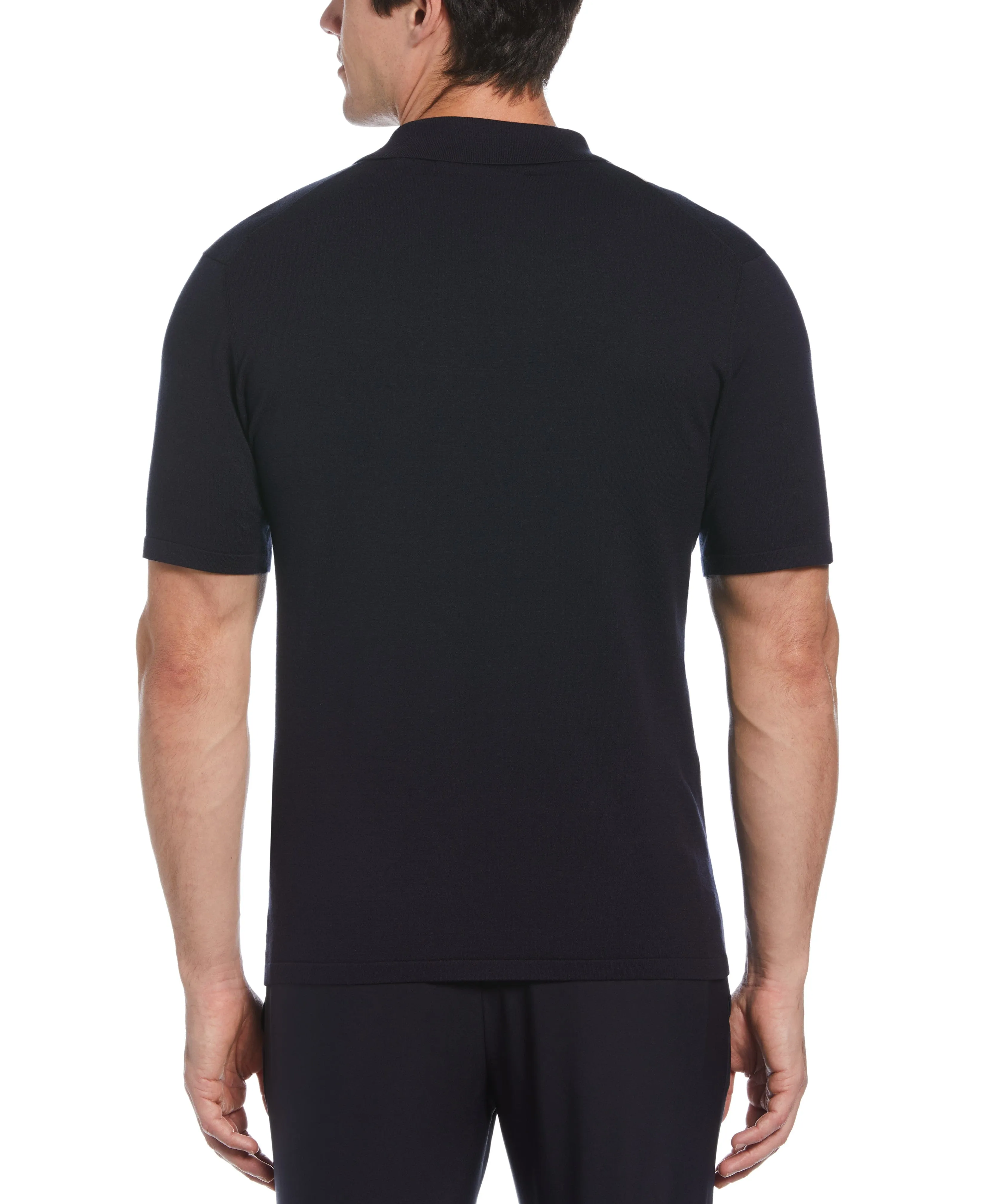 Big & Tall Tech Knit Color Block Zip Polo sold by Perry Ellis product image thumbnail 2