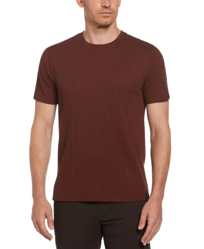 Rib Knit Crew Neck Tee sold by Perry Ellis