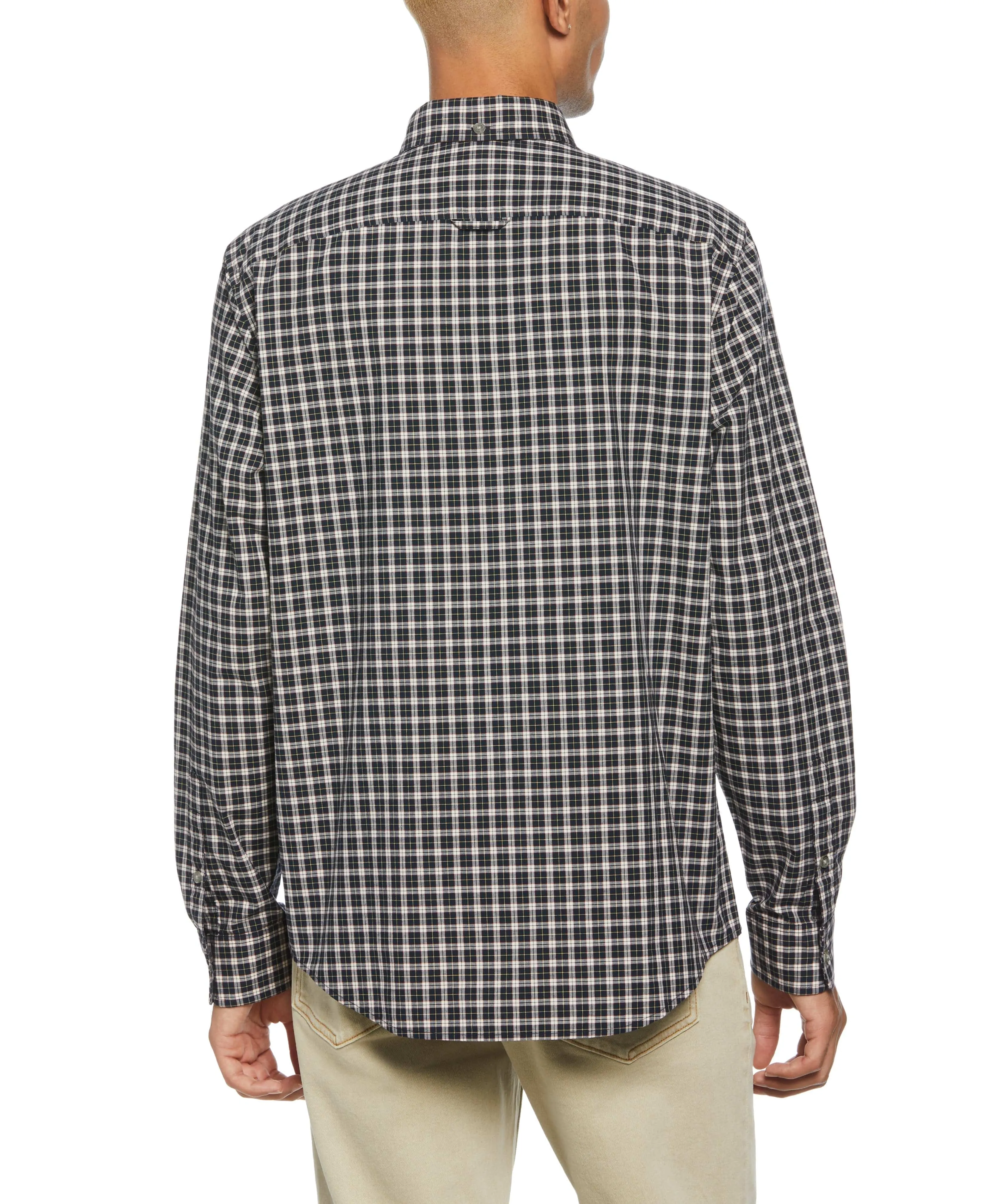 Long Sleeve Plaid Poplin Shirt sold by Perry Ellis product image thumbnail 2