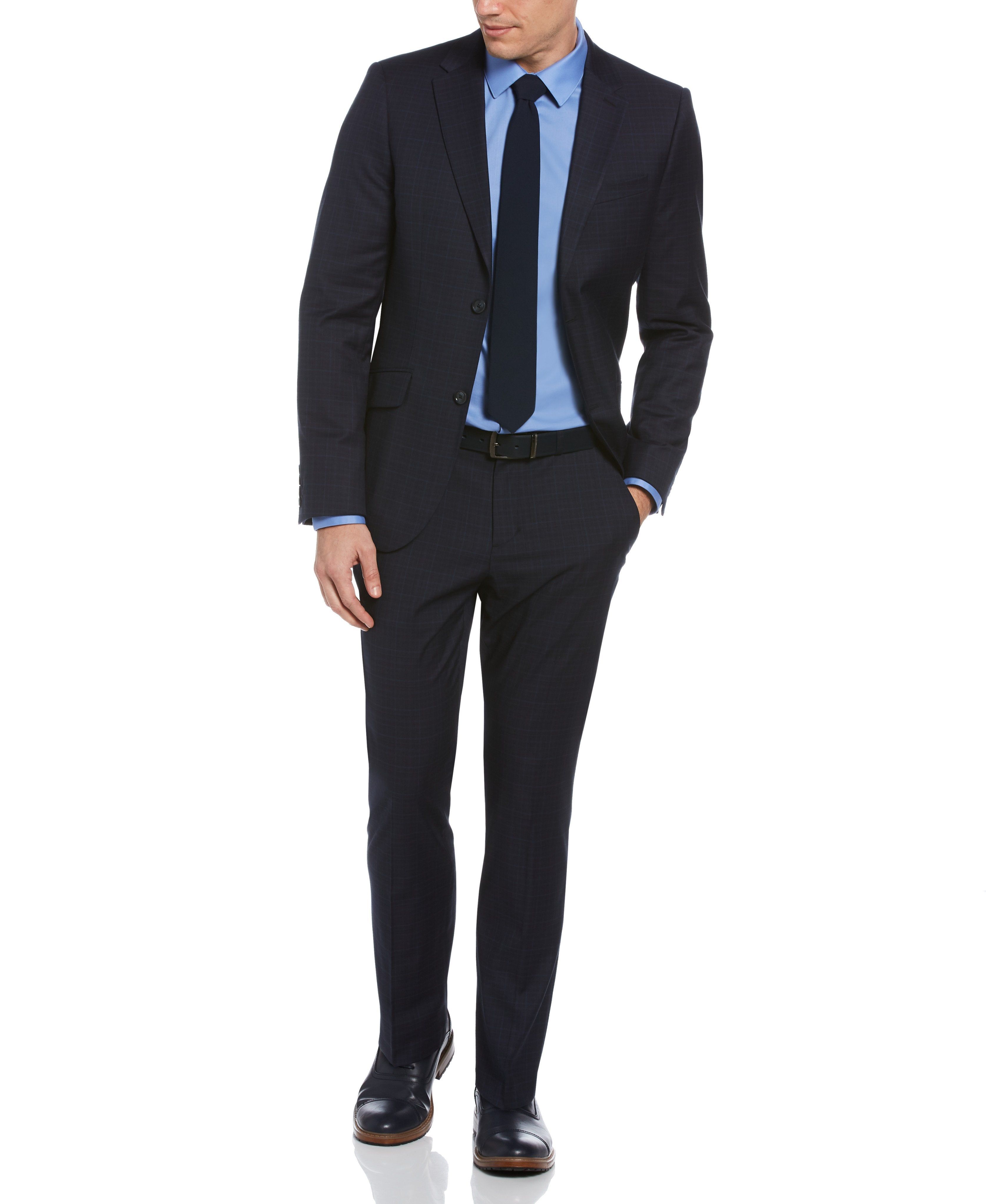 Slim Fit Stretch Plaid Washable Suit Jacket sold by Perry Ellis product image thumbnail 5