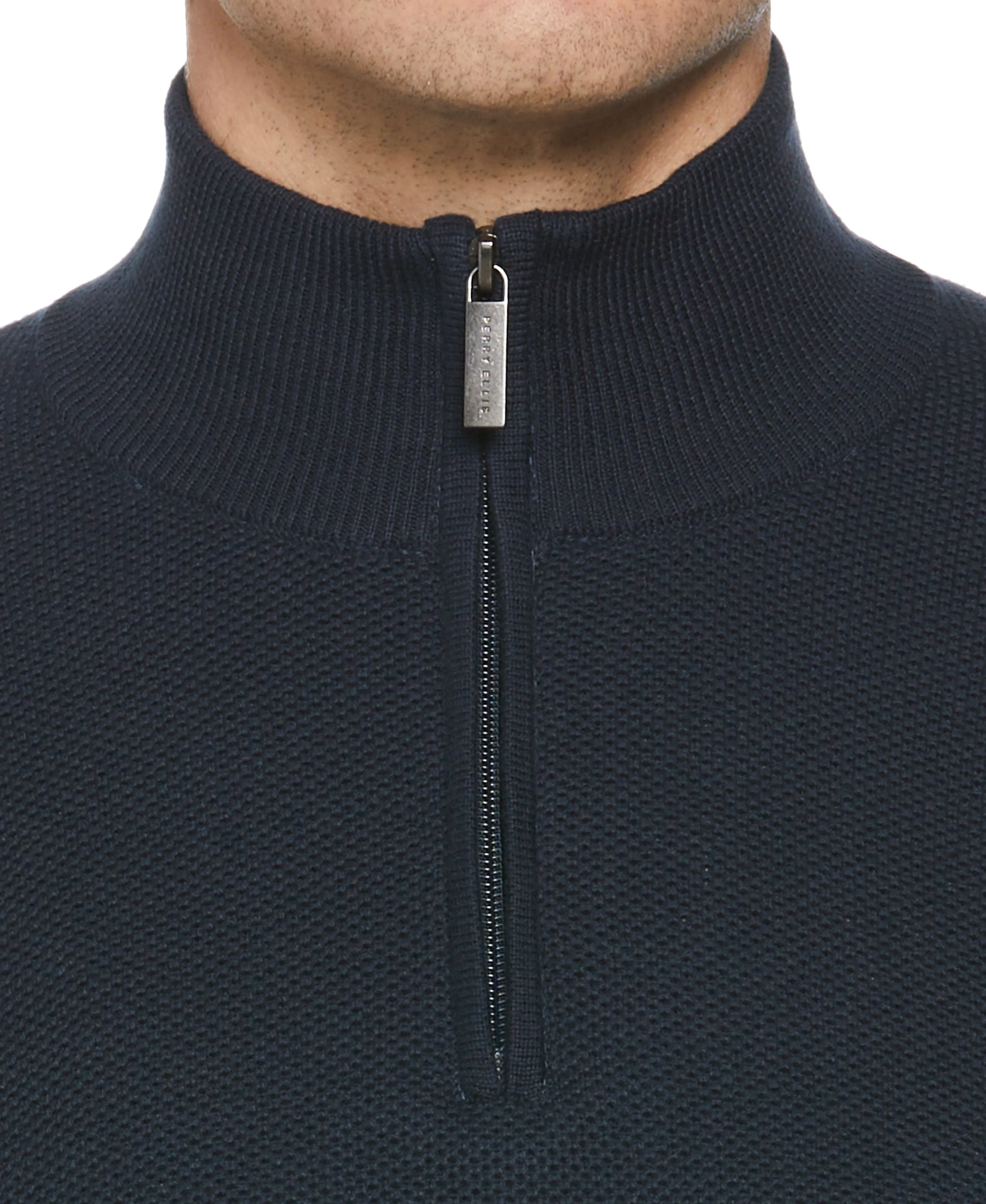 Ribbed Quarter Zip Sweater sold by Perry Ellis product image thumbnail 3