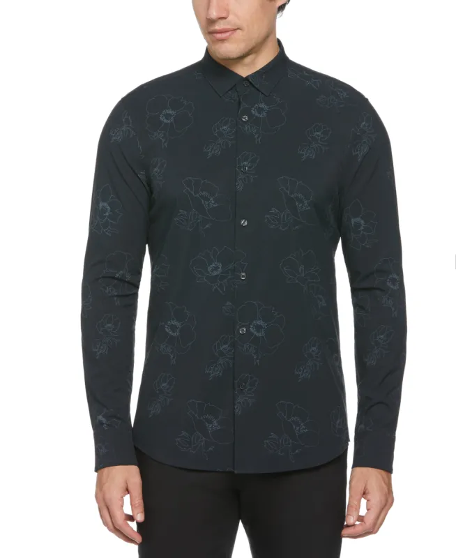 Slim Fit Total Stretch Floral Shirt sold by Perry Ellis
