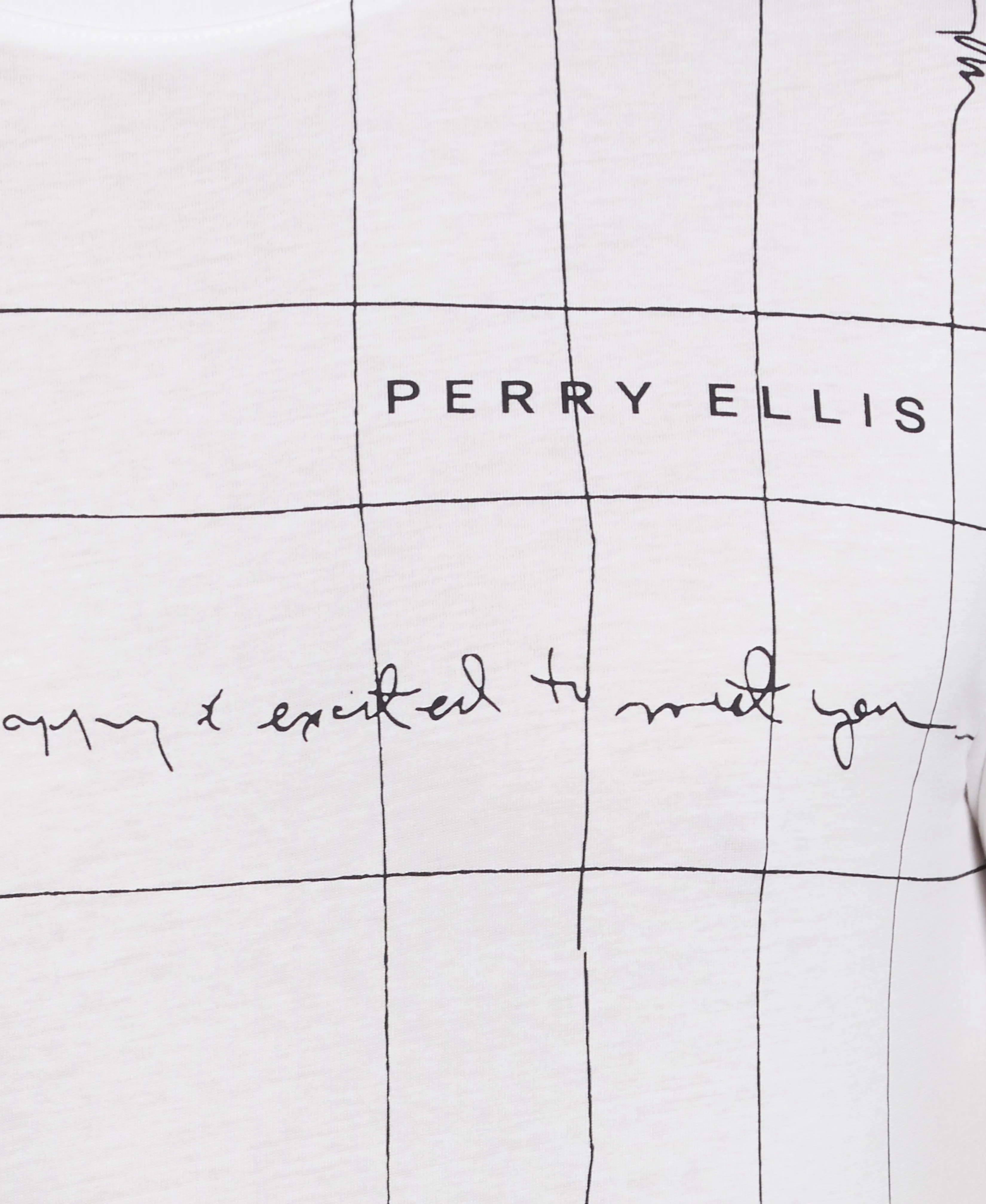 Placed Text Print Tee sold by Perry Ellis product image thumbnail 3