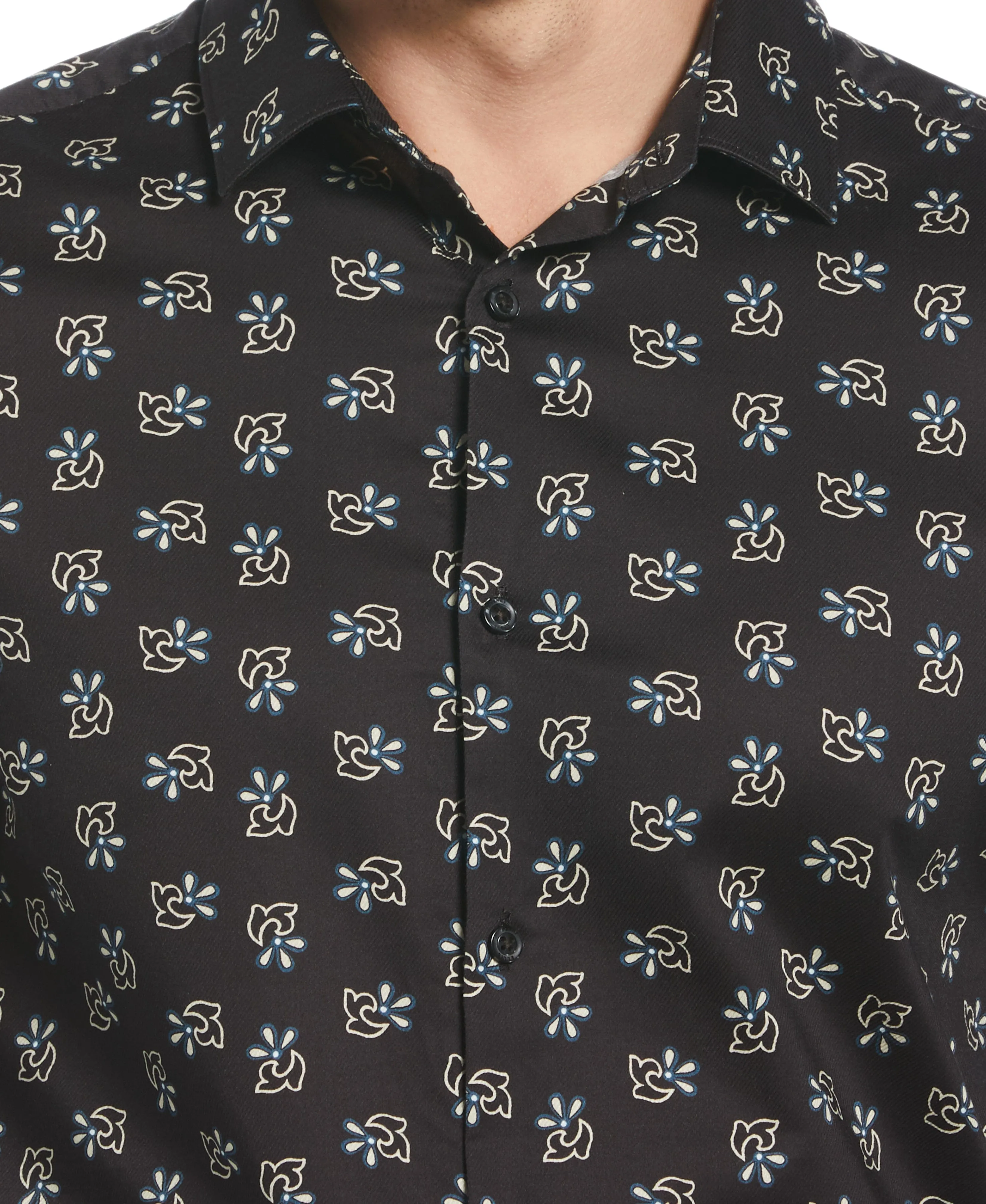 Floral Print Twill Shirt sold by Perry Ellis product image thumbnail 3