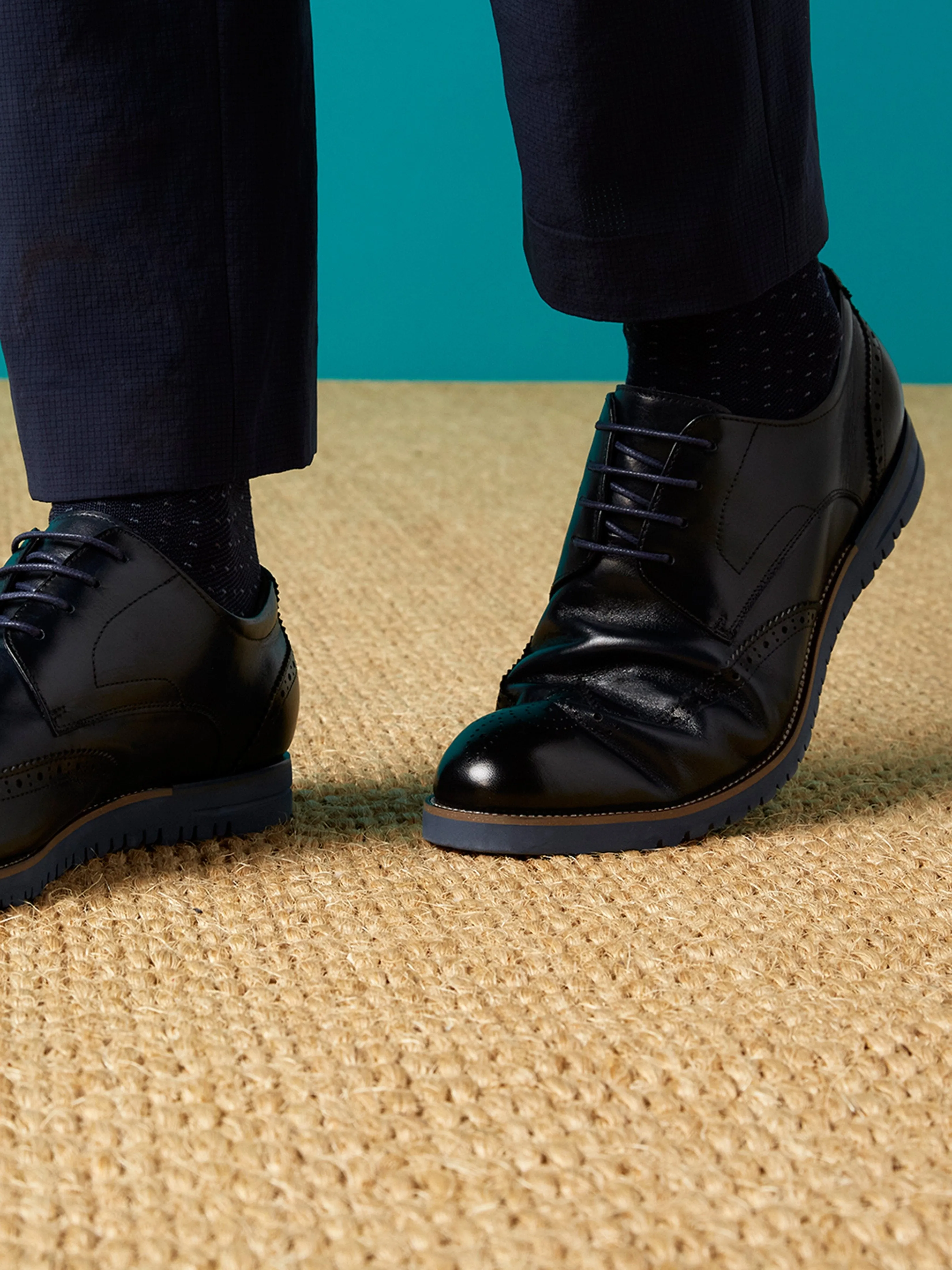 Brogue Wing Tip Leather Oxford sold by Perry Ellis product image thumbnail 3