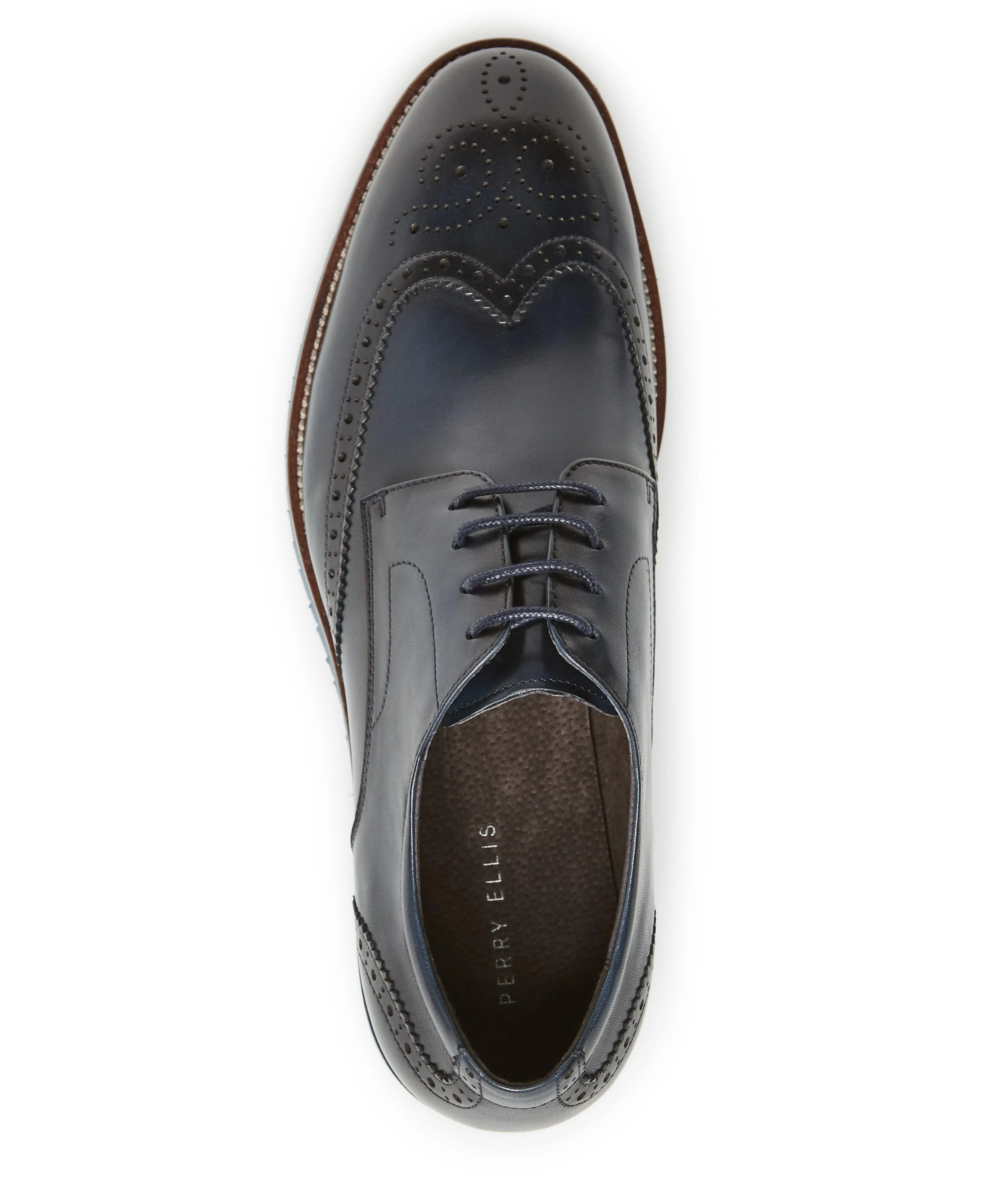 Brogue Wing Tip Leather Oxford sold by Perry Ellis product image thumbnail 5