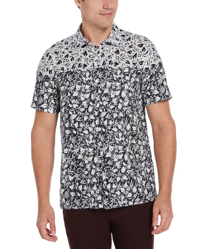 Linen Blend Floral Ombre Print Shirt sold by Perry Ellis