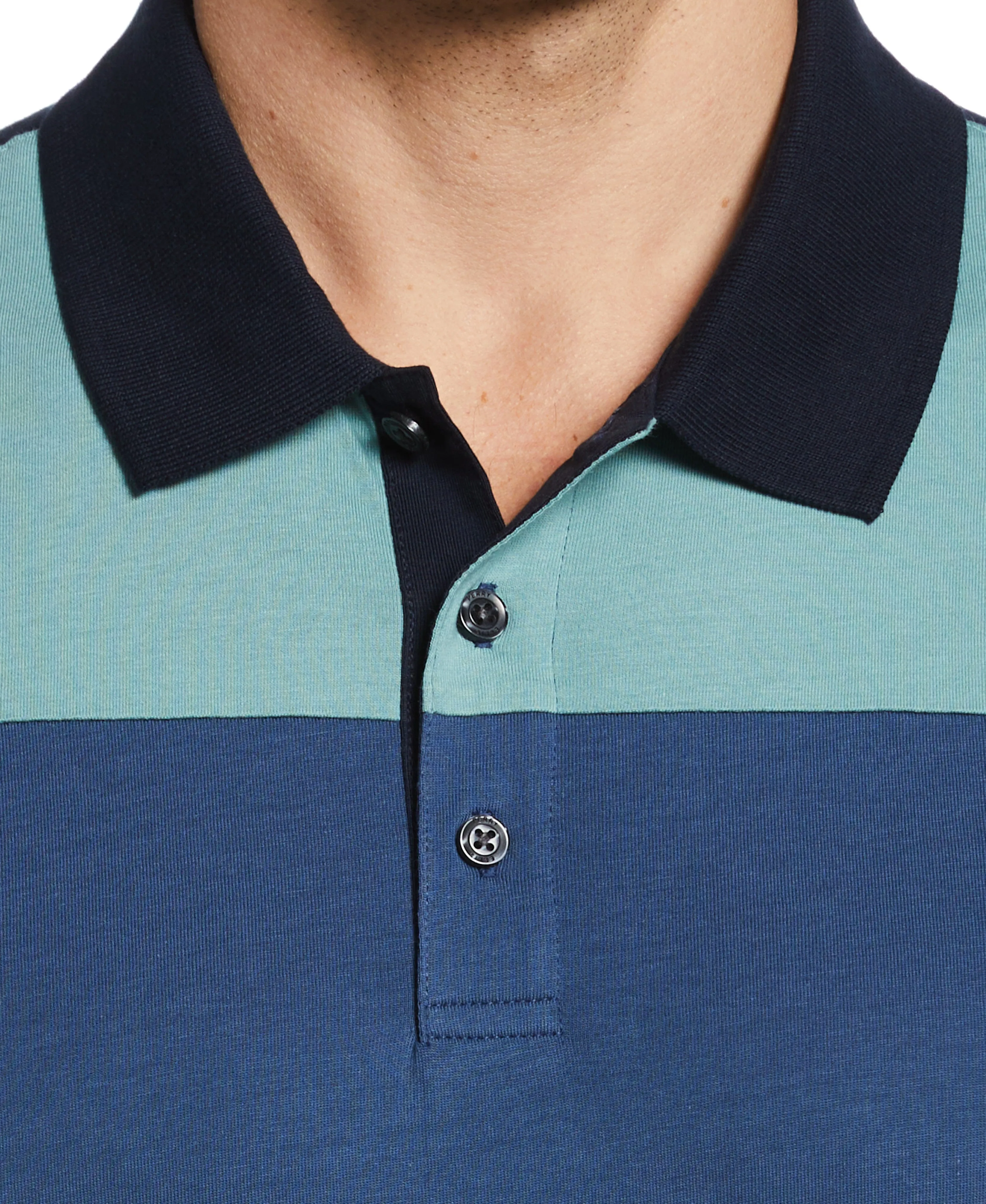 Pima Cotton Blend Color Block Polo sold by Perry Ellis product image thumbnail 3