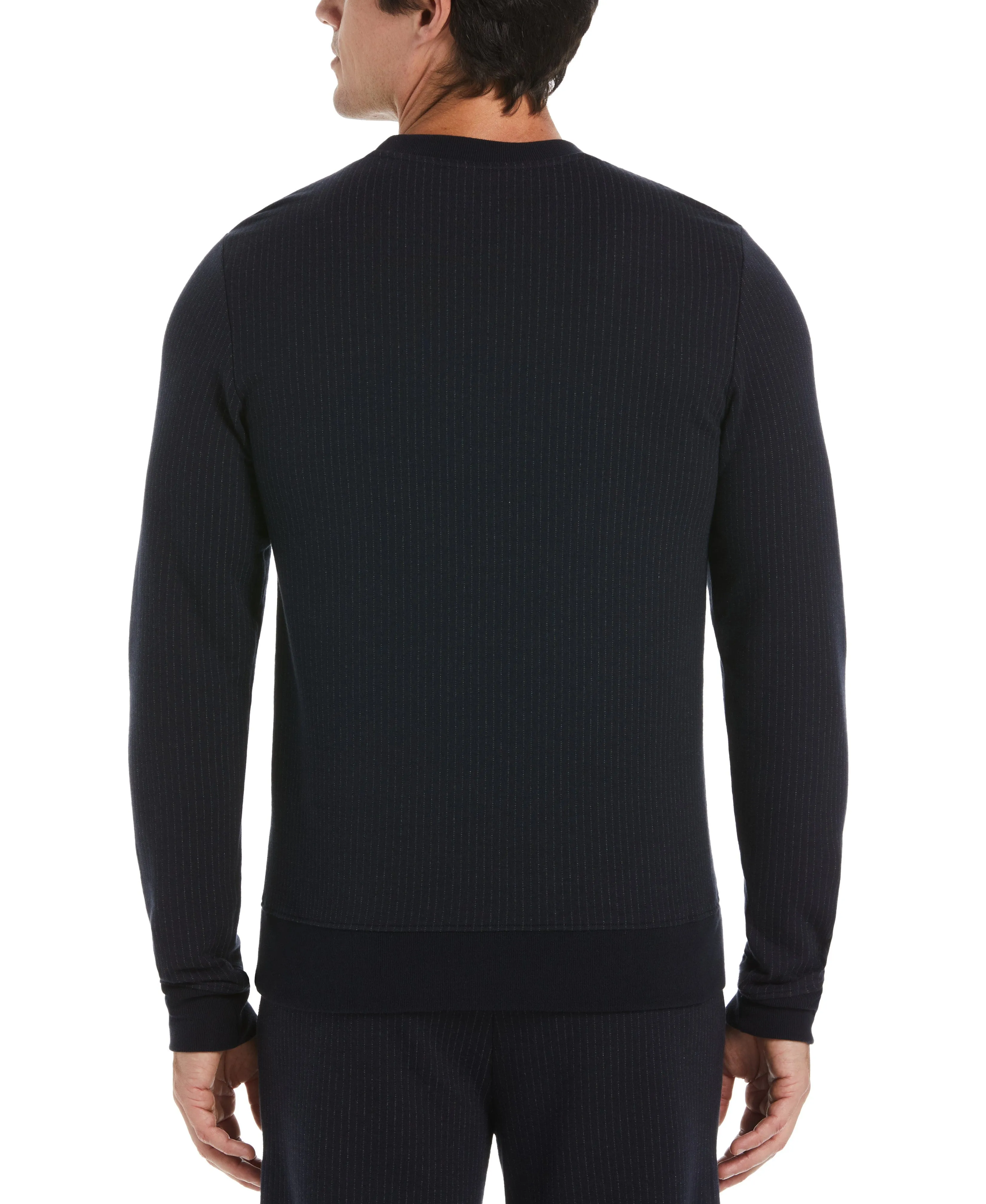 Tech Knit Pinstripe Crew Neck Sweater sold by Perry Ellis product image thumbnail 2