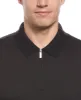 Split Black Zip Polo sold by Perry Ellis