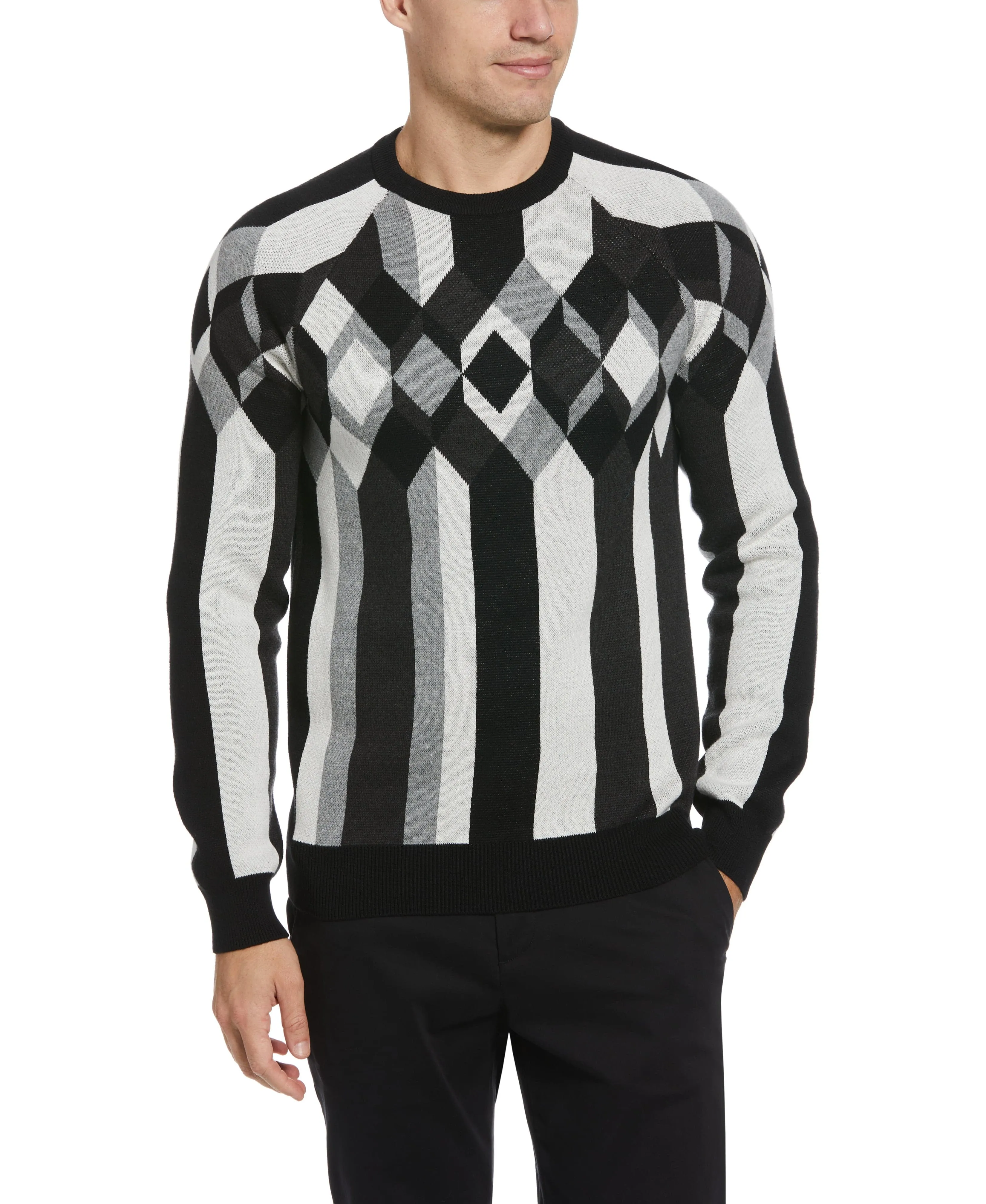 Pattern Crew Neck Sweater sold by Perry Ellis