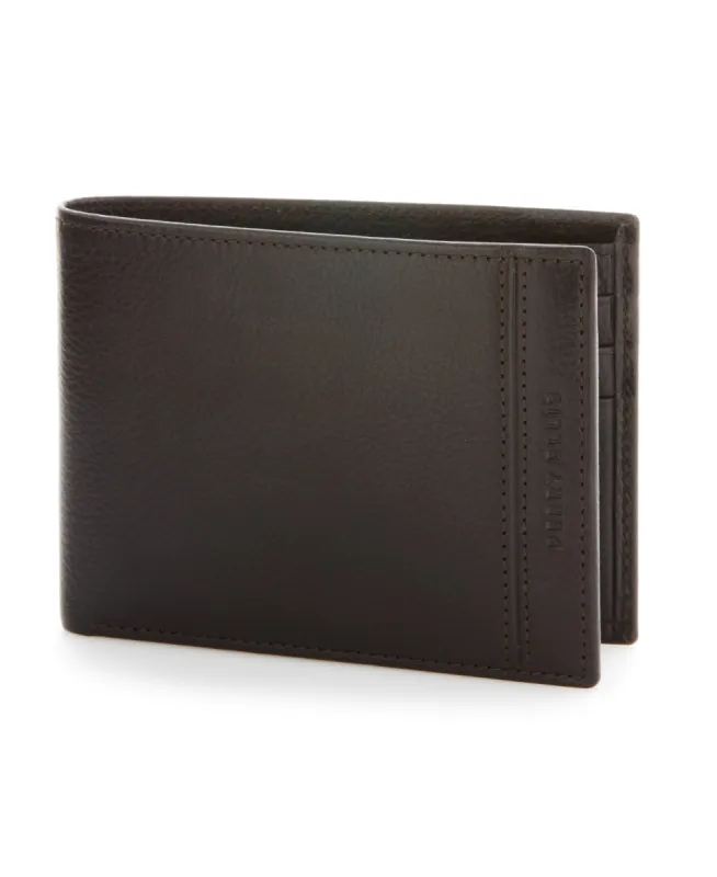 Brown Genuine Leather Glazed Wallet sold by Perry Ellis
