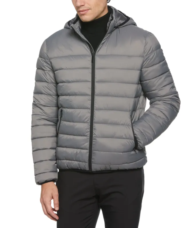Lightweight Hooded Puffer Jacket sold by Perry Ellis