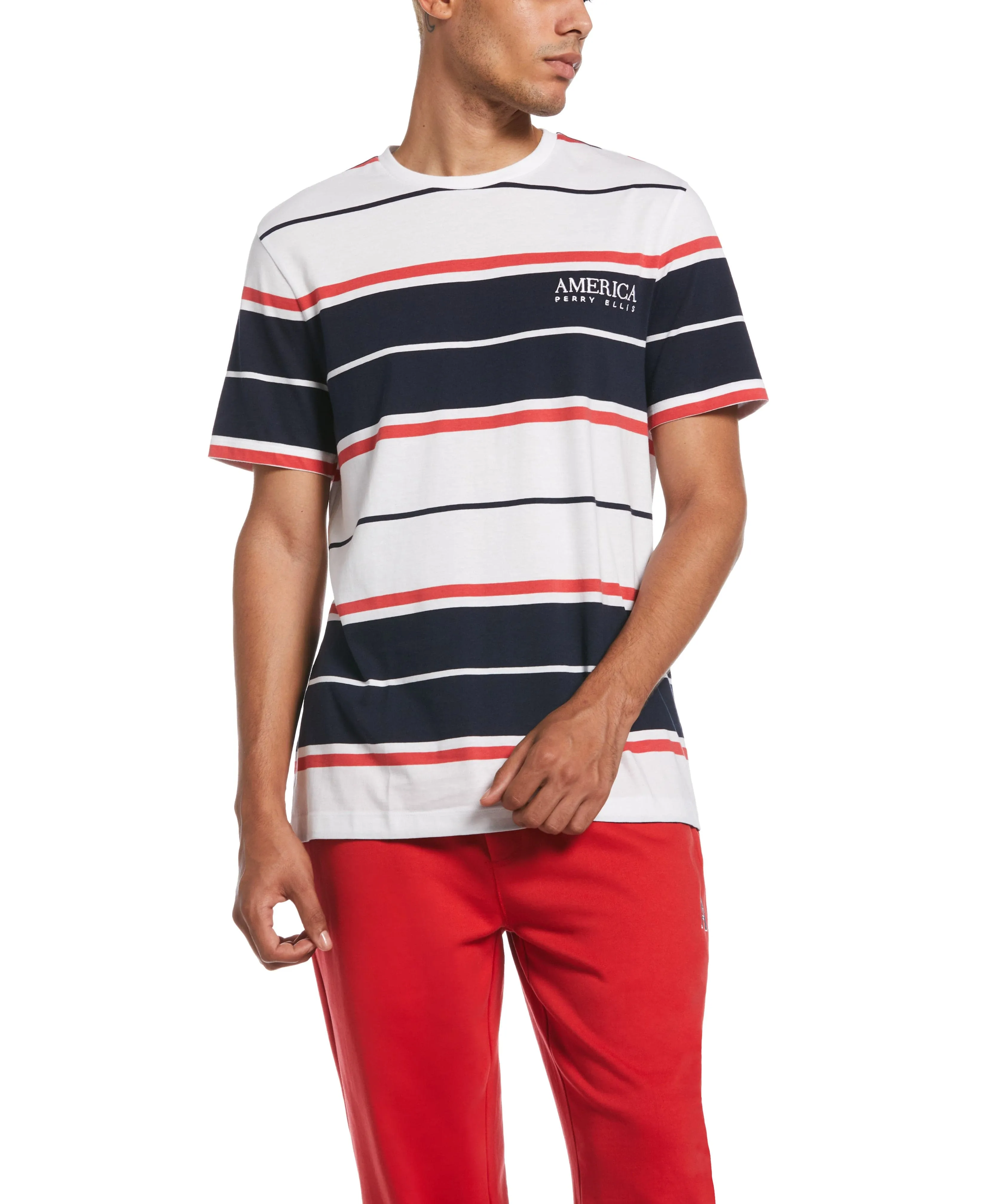 Yarn Dye Stripe Shirt sold by Perry Ellis