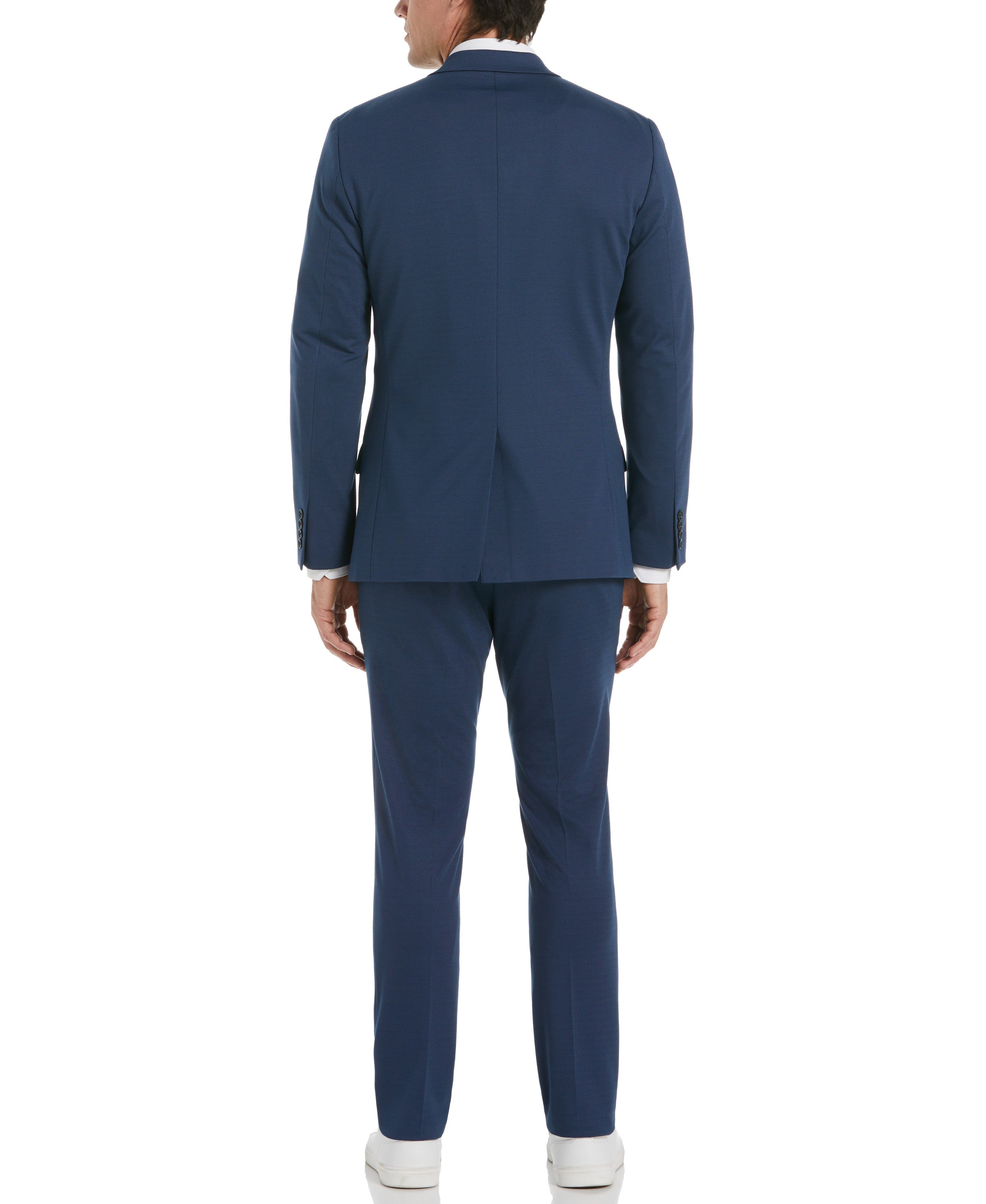 Very Slim Fit Azure Textured Stretch Knit Suit sold by Perry Ellis product image thumbnail 2