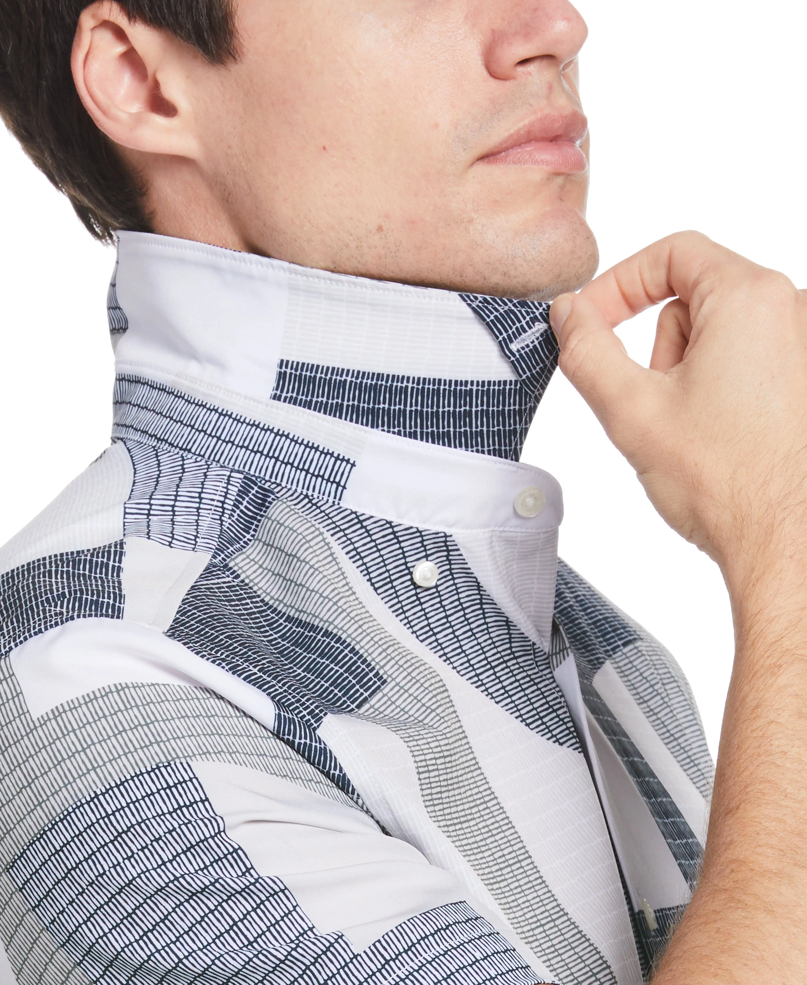Total Stretch Geometic Print Shirt sold by Perry Ellis product image thumbnail 3