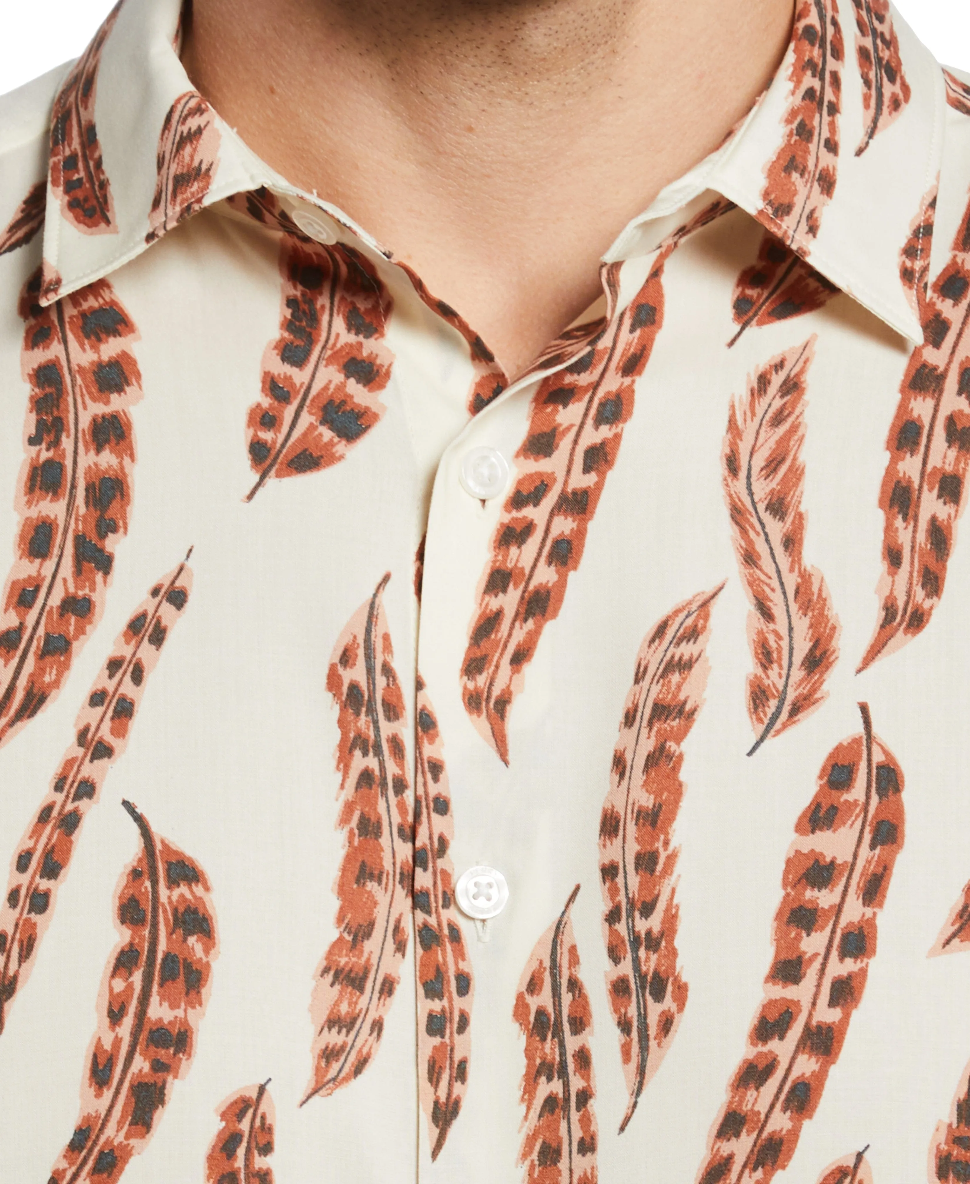 Feather Print Soft Shirt sold by Perry Ellis product image thumbnail 3