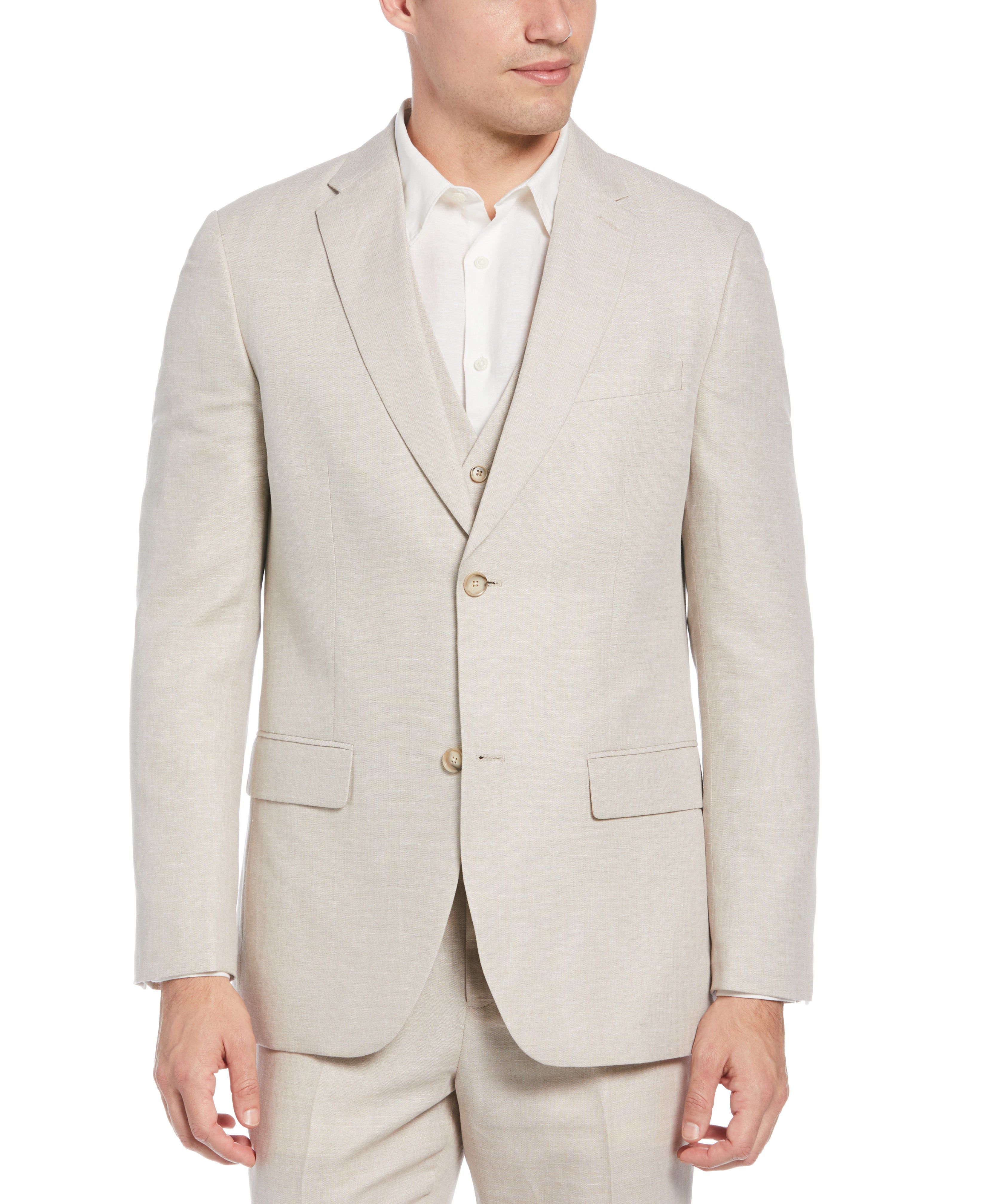 Linen Blend Herringbone Suit Jacket sold by Perry Ellis