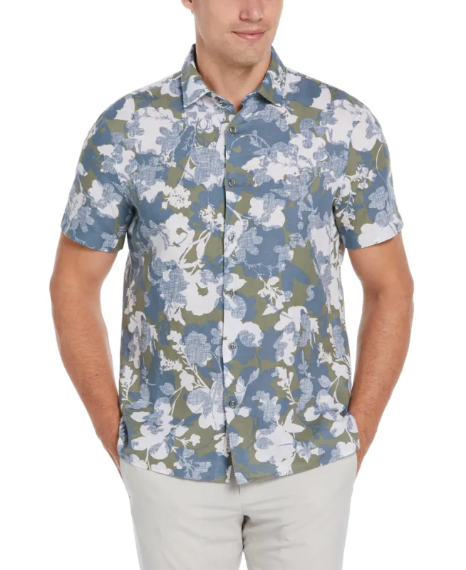 Dobby Printed Short Sleeve Shirt sold by Perry Ellis