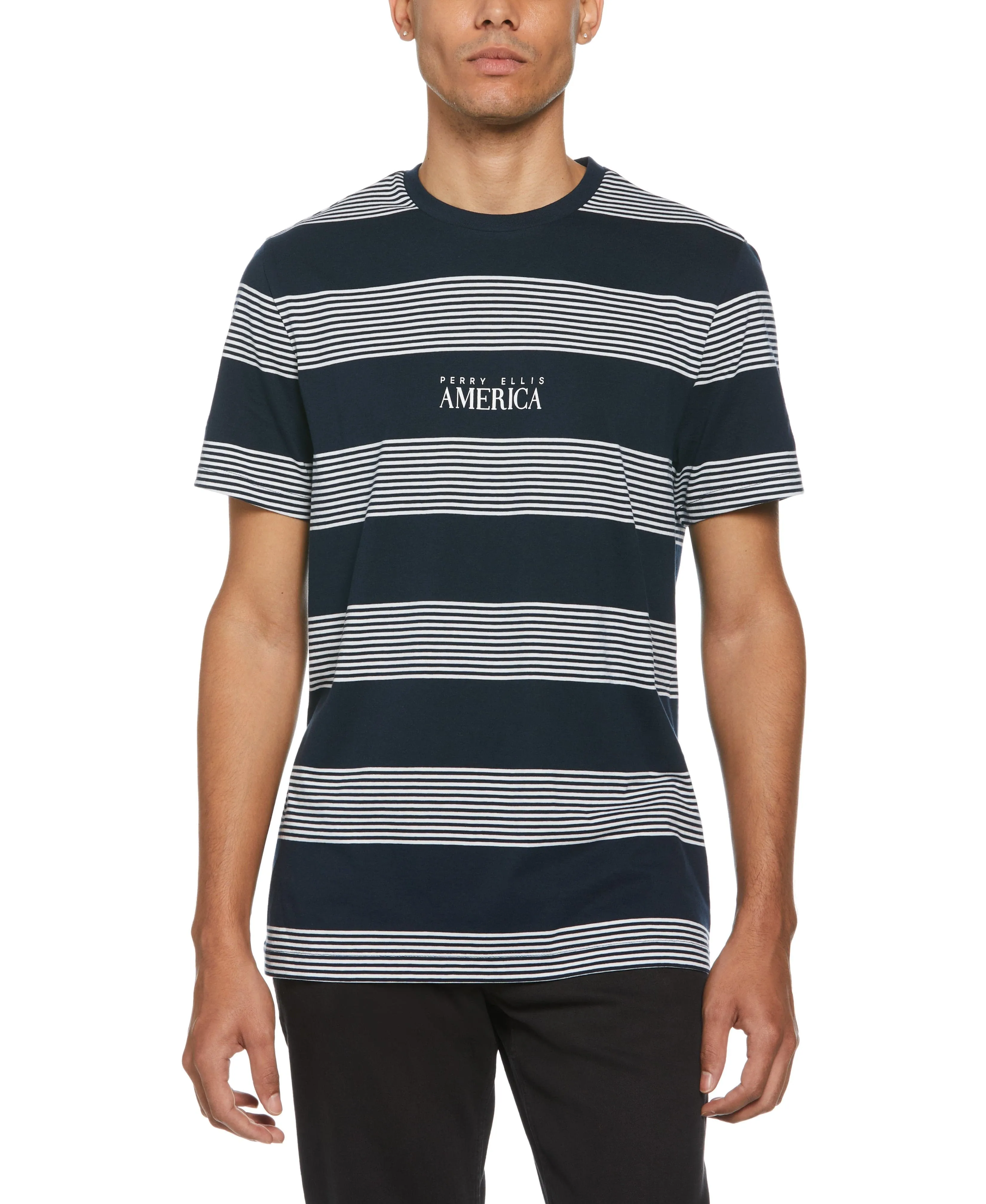 Stripe Jersey T-Shirt sold by Perry Ellis