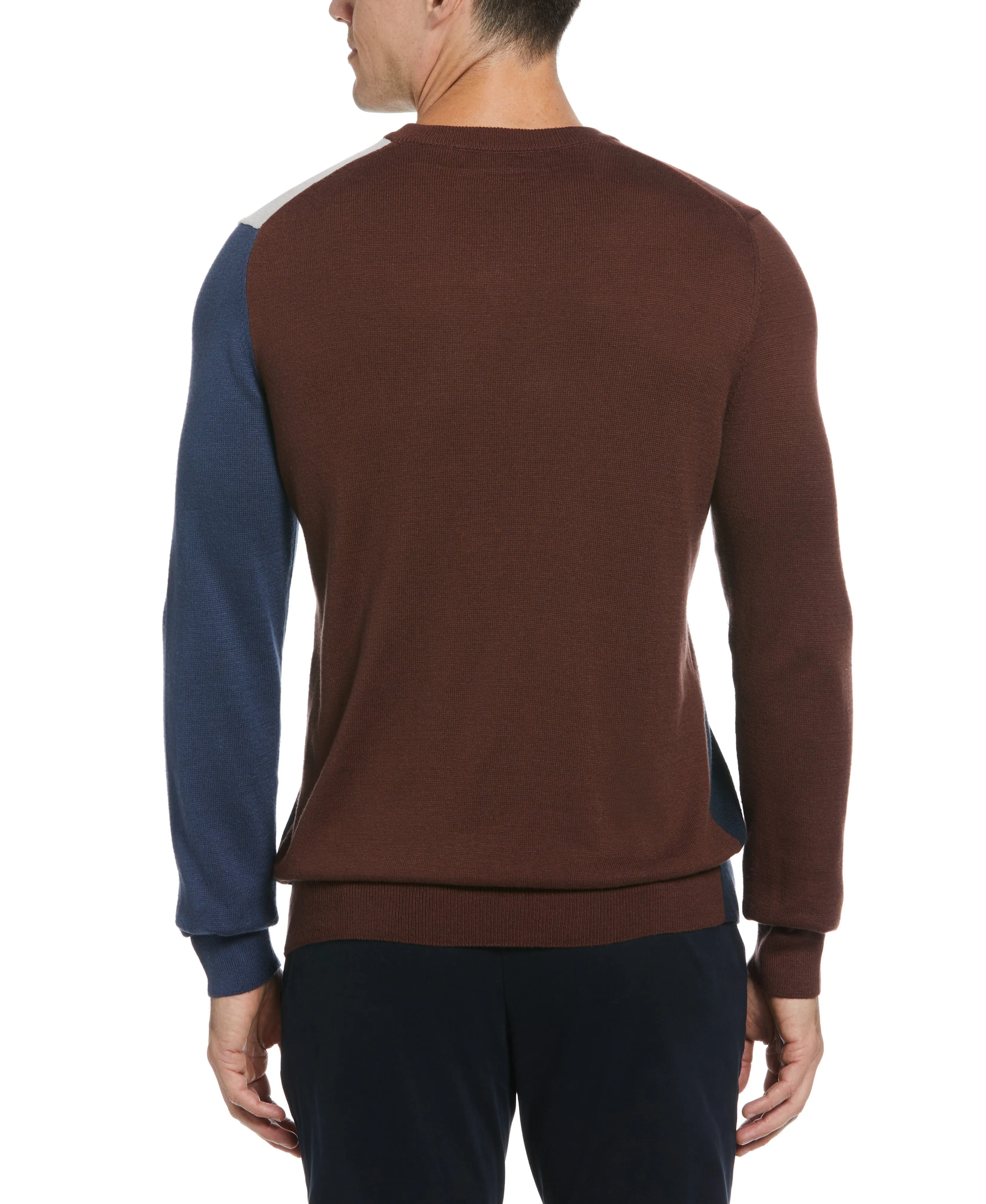 Color Block V-Neck Sweater sold by Perry Ellis product image thumbnail 2