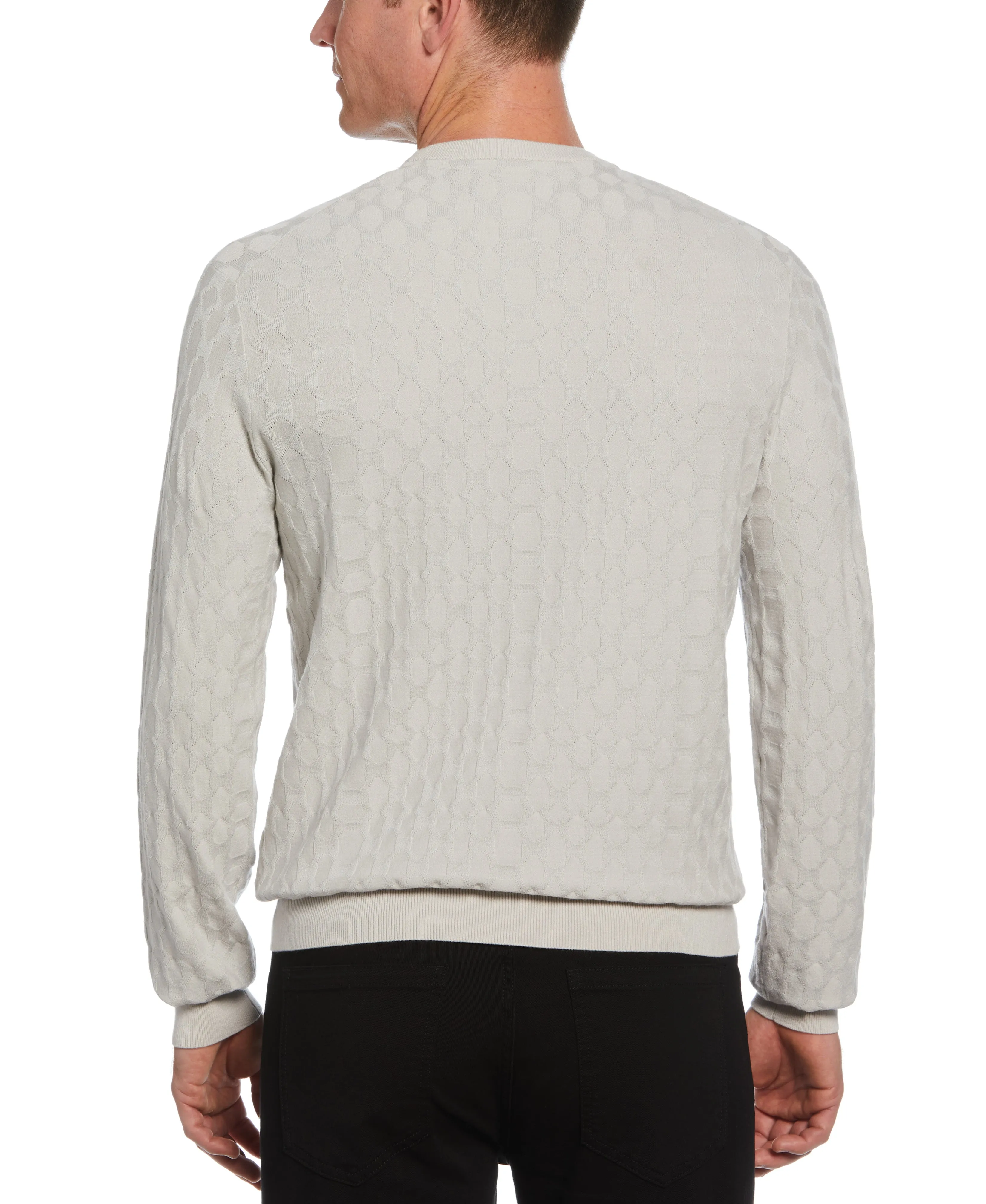 Tech Knit Geo Print Crew Neck Sweater sold by Perry Ellis product image thumbnail 2