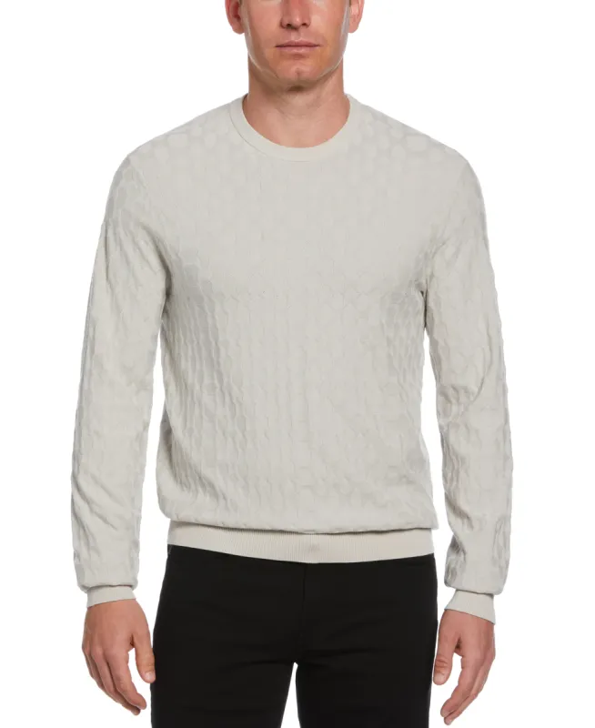 Tech Knit Geo Print Crew Neck Sweater sold by Perry Ellis