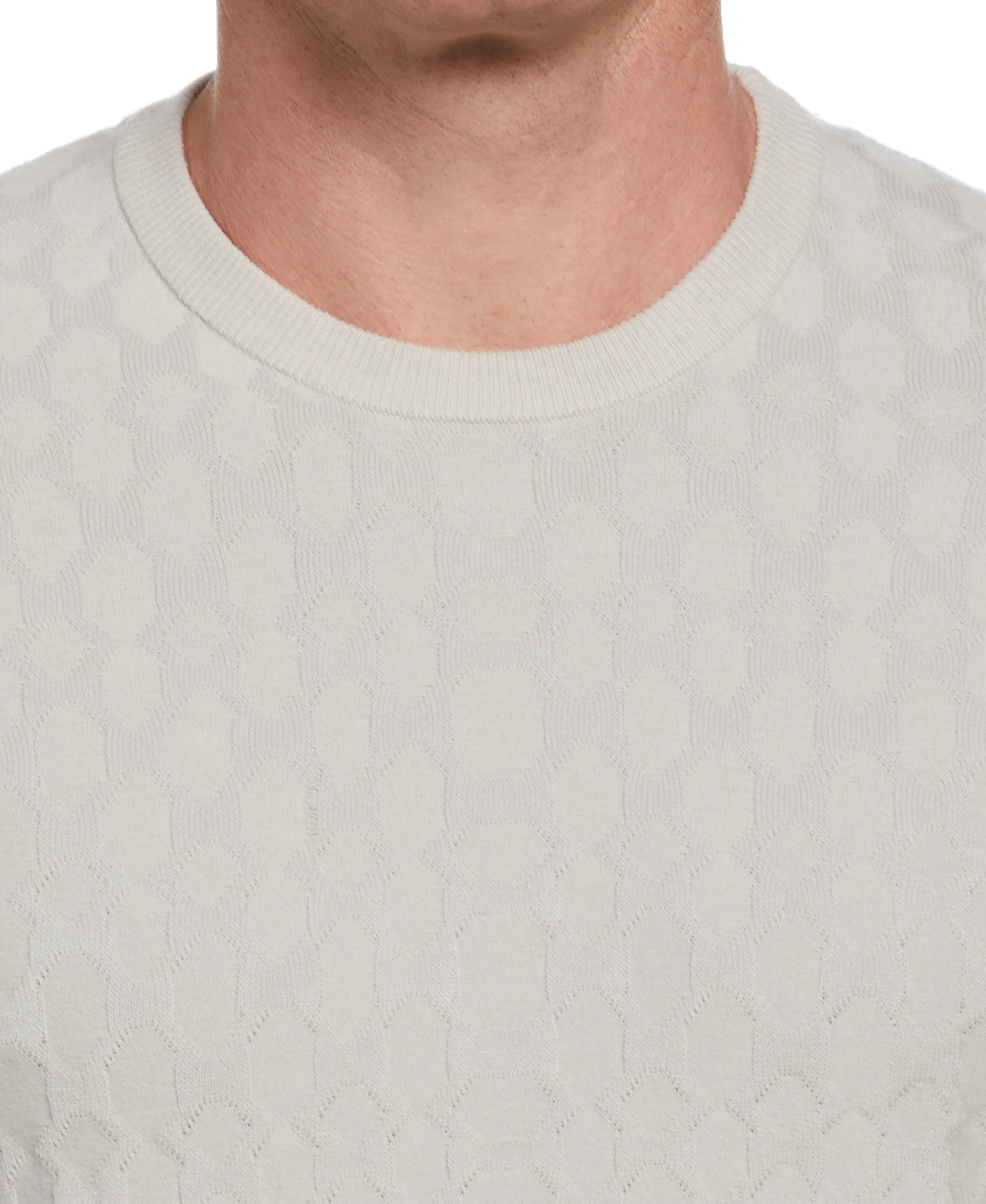 Tech Knit Geo Print Crew Neck Sweater sold by Perry Ellis product image thumbnail 3