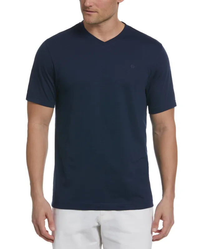 Cubavera™ Solid Slub V-Neck Tee sold by Perry Ellis