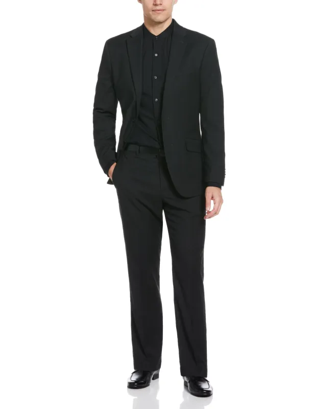 Machine Washable Black Textured Suit sold by Perry Ellis