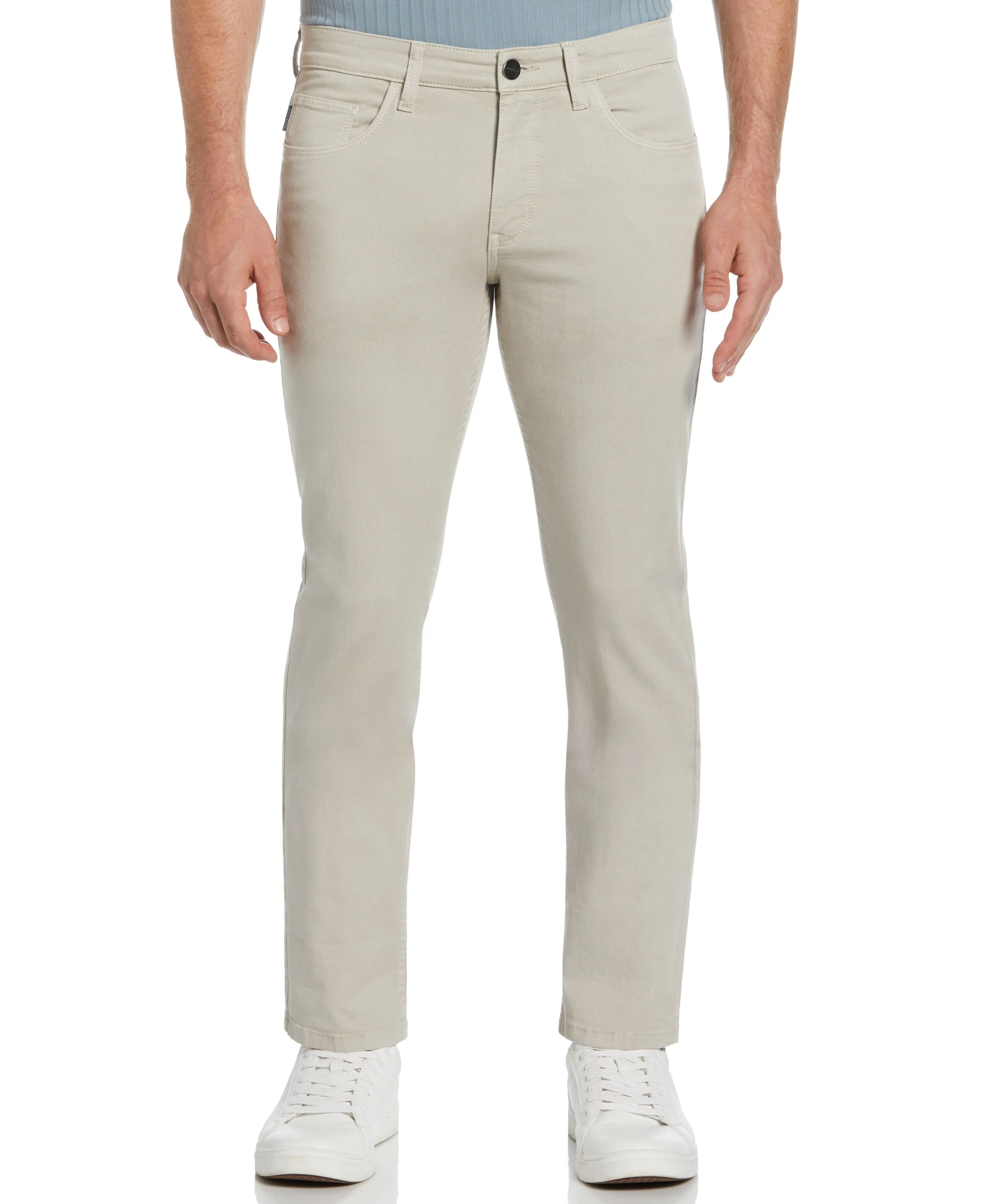 Slim Fit Dyed Solid Twill Five Pocket Pant sold by Perry Ellis