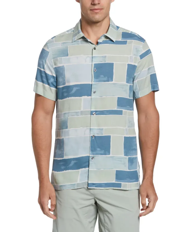 Soft Brick Print Shirt made by Perry Ellis